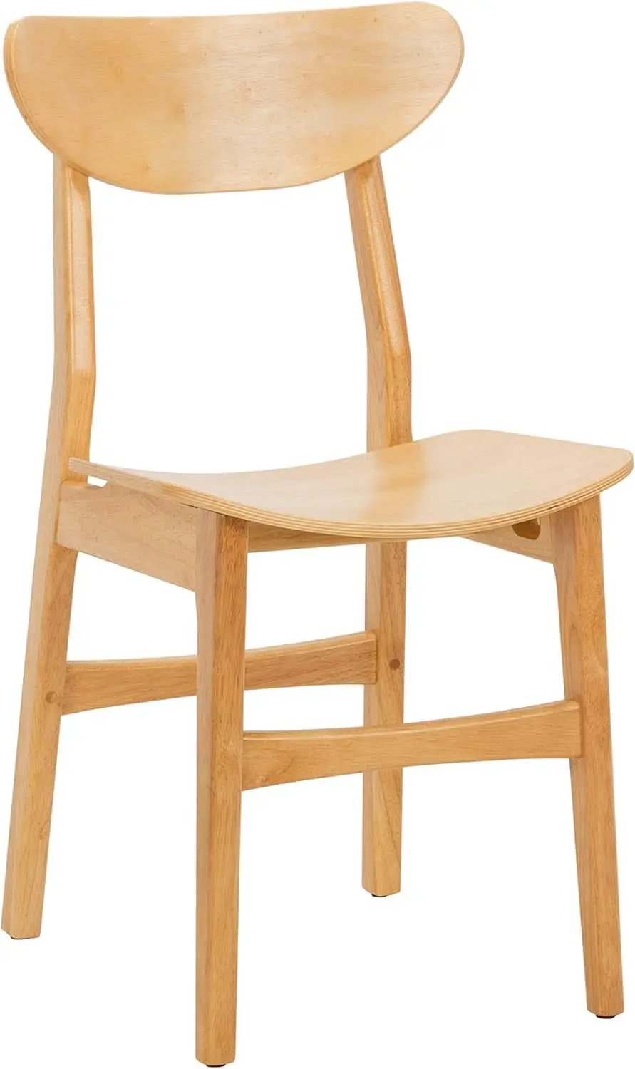 Dining Chairs Set Natural Wood Mid Century Retro 2 Chairs from PriceLows™