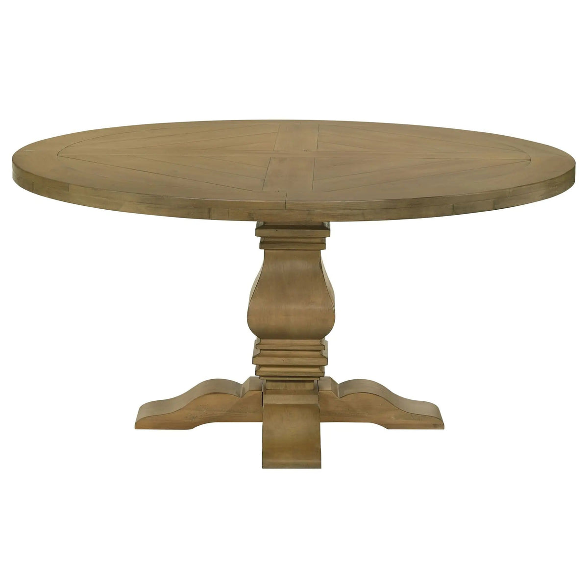 Florence Round 60-inch Wood Dining Table Rustic | 59.75 x 59.75 x 30 in | Veneer & Wood | Honey