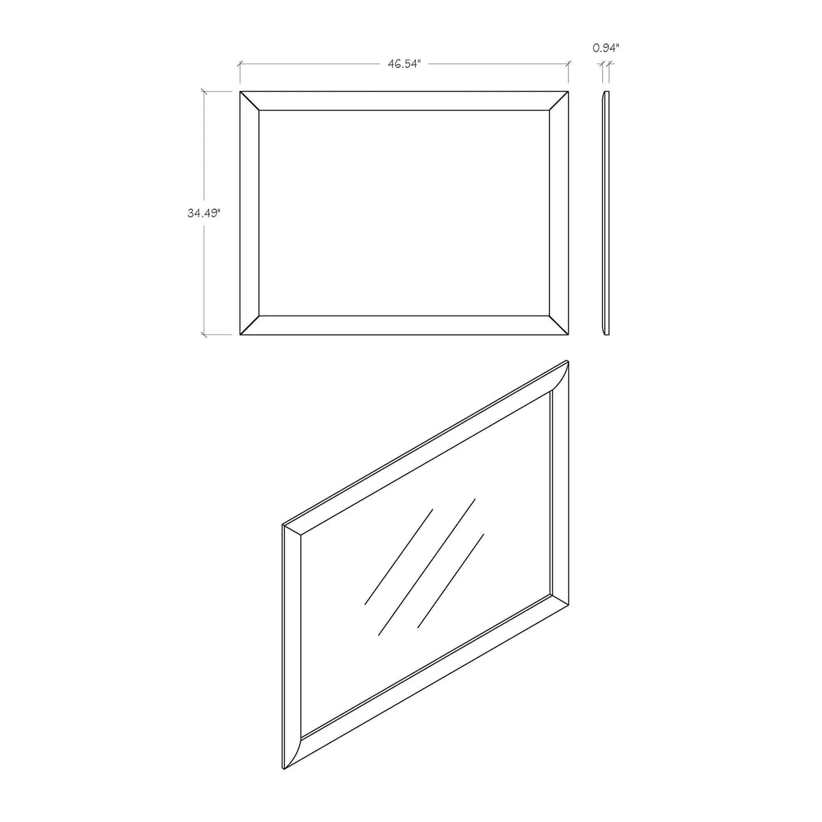 Civic Mirror | 2 Pieces | Solid Wood | Home