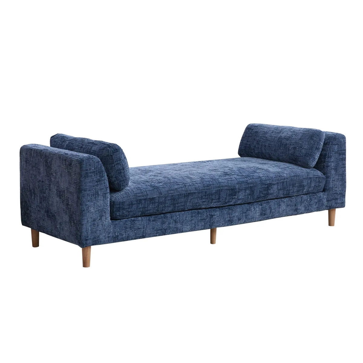 End Of Bed Bench | Upholstered With Armrests | Trapezoid Chaise Design | Kiln-Dried Solid Wood