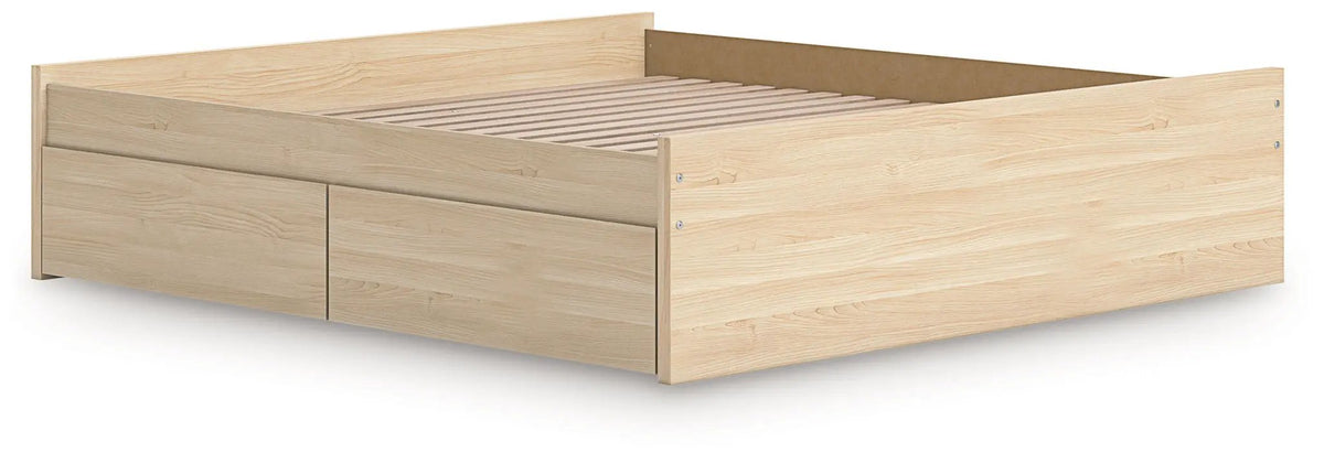 Platform Bed | Four Storage Drawers | Clean Minimal Design