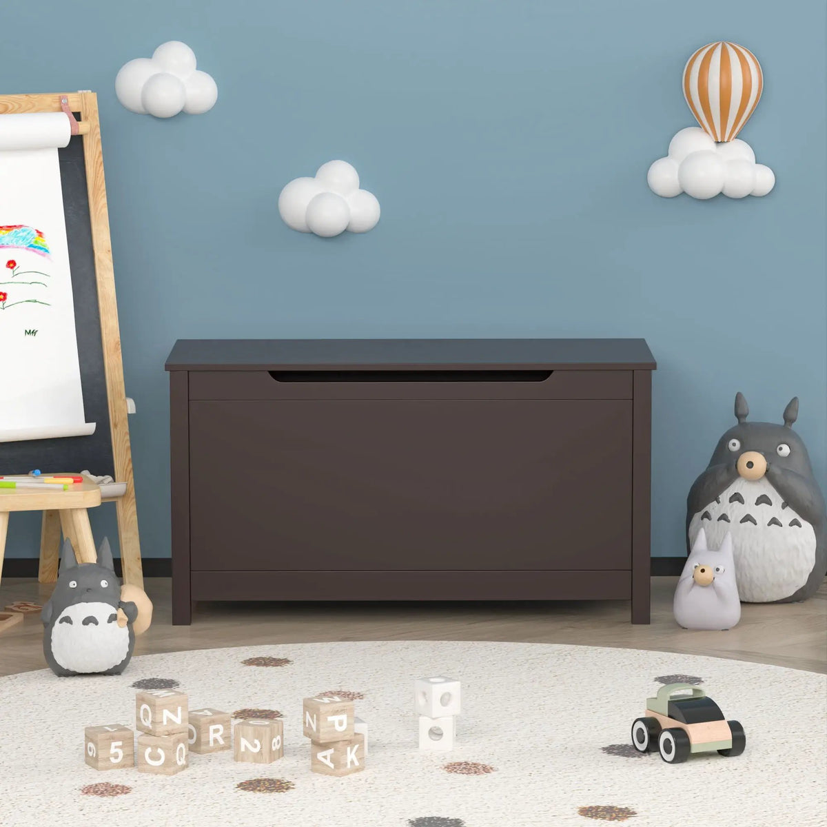 Toy Storage Box | Safety Hinged Lid | 2.7 Cubic Feet