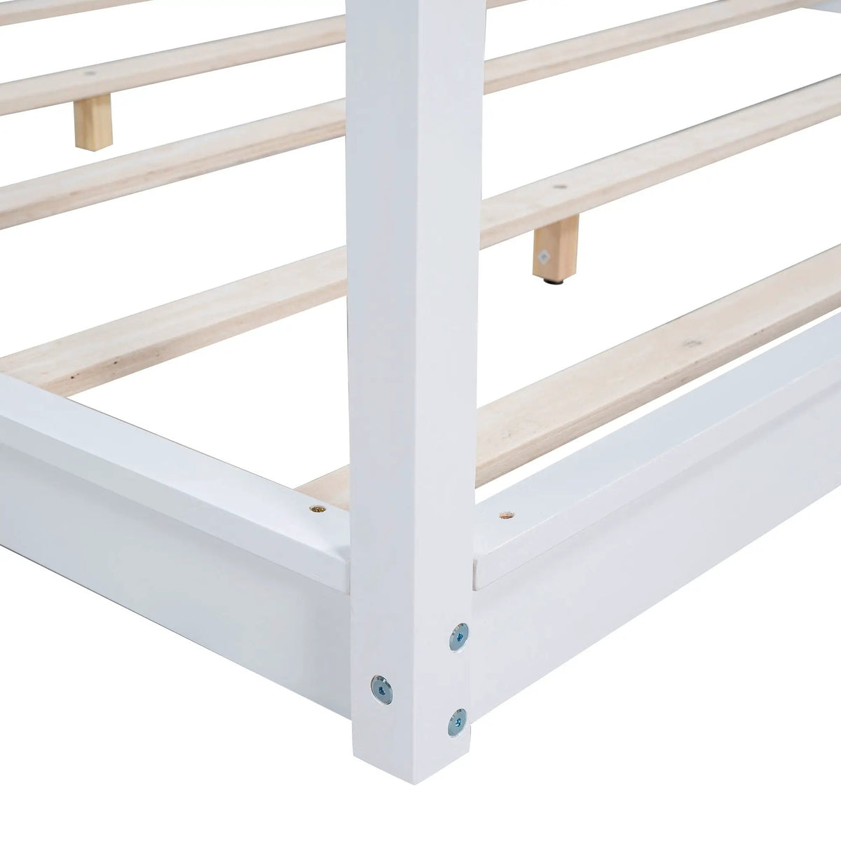Canopy Platform Bed | Solid Pine Wood | Airflow Slats