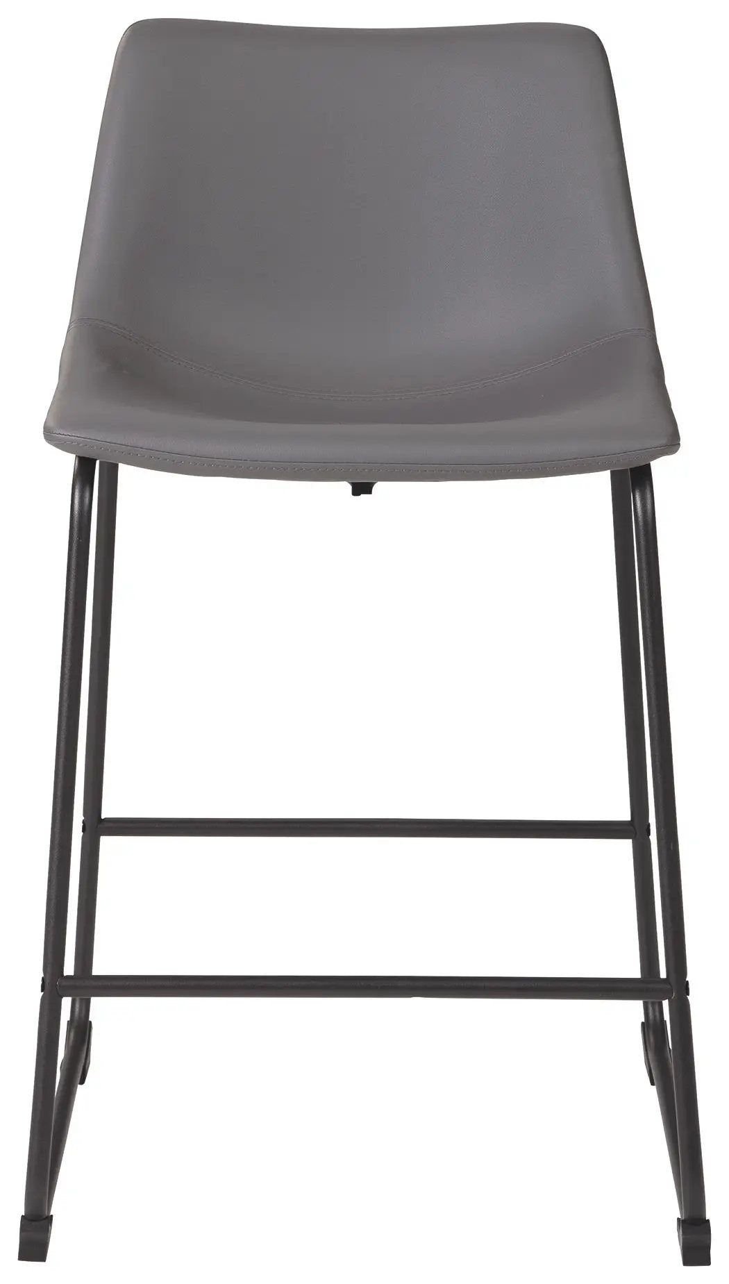 Centiar Upholstered Barstool | Set Of 2 | Contoured Bucket Seat | Tubular Metal Base