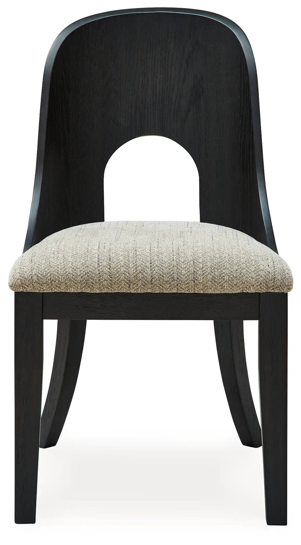 Rowanbeck Dining Side Chairs | Set Of 2 | Gray And Black | Upholstered Seats