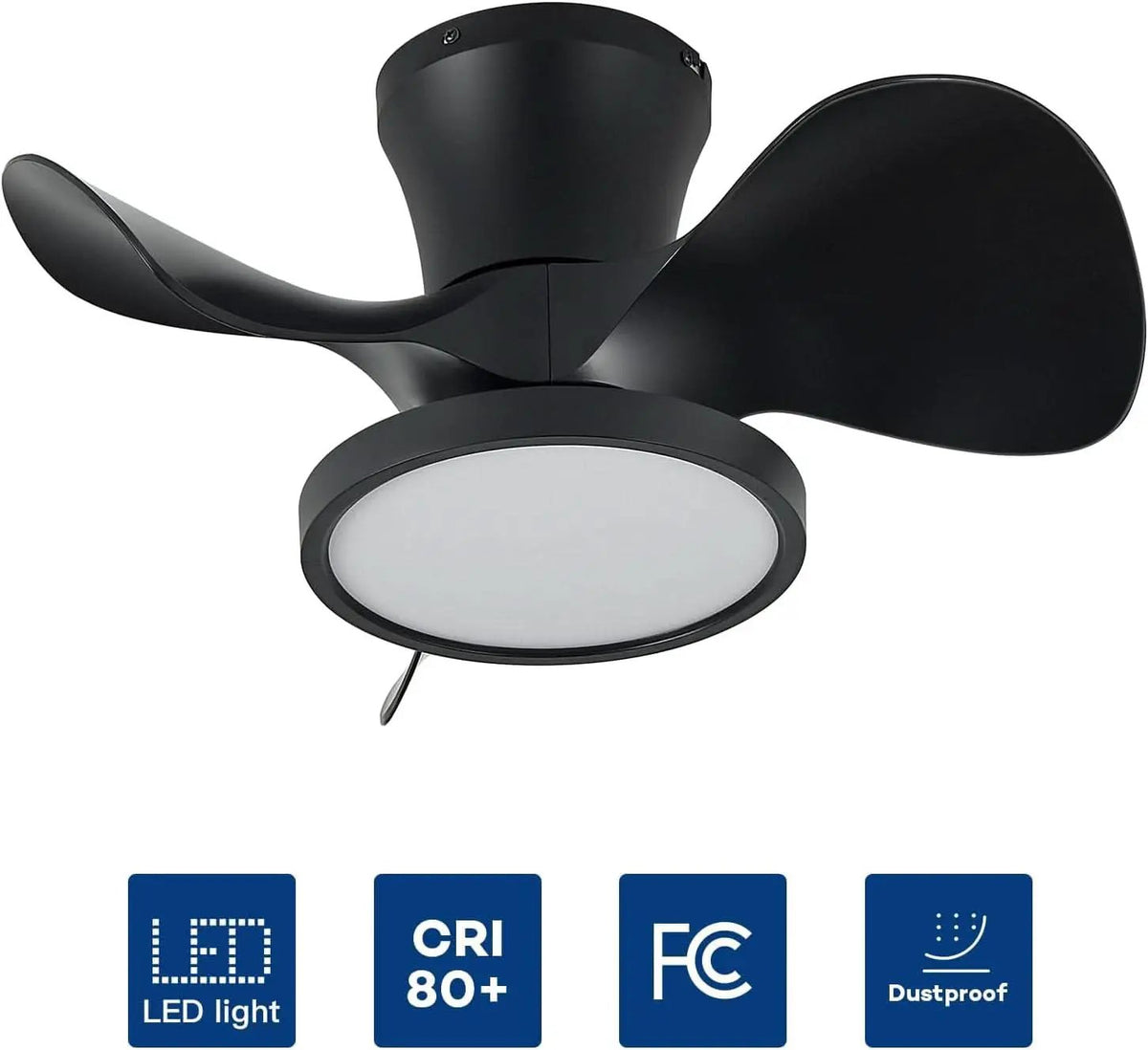 22-Inch Quiet Ceiling Fan With LED Light Remote Control from PriceLows™