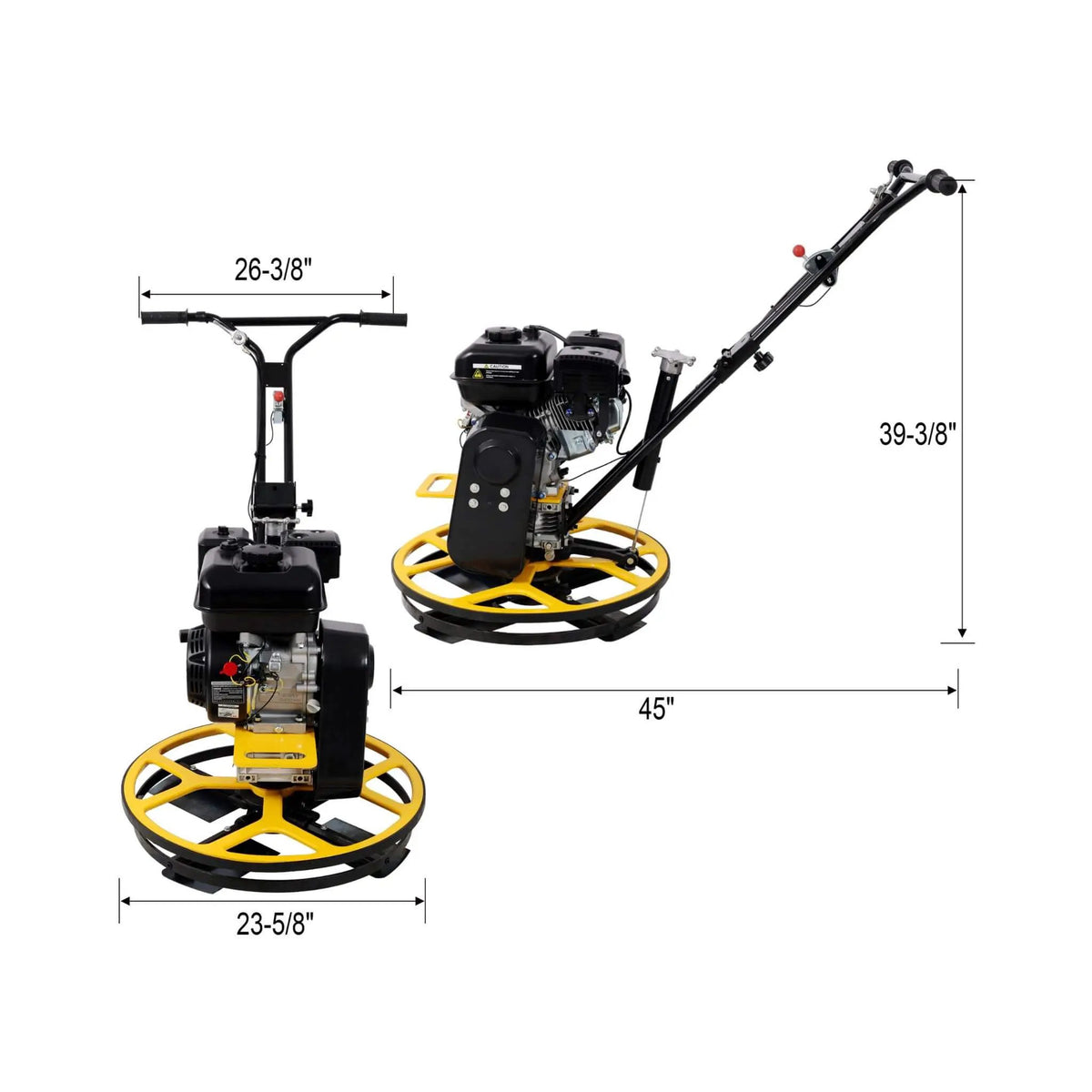 Gas-Powered Concrete Surface Finisher | 22 Inch Walk-Behind | 7HP EPA-Certified Engine | 3600 RPM