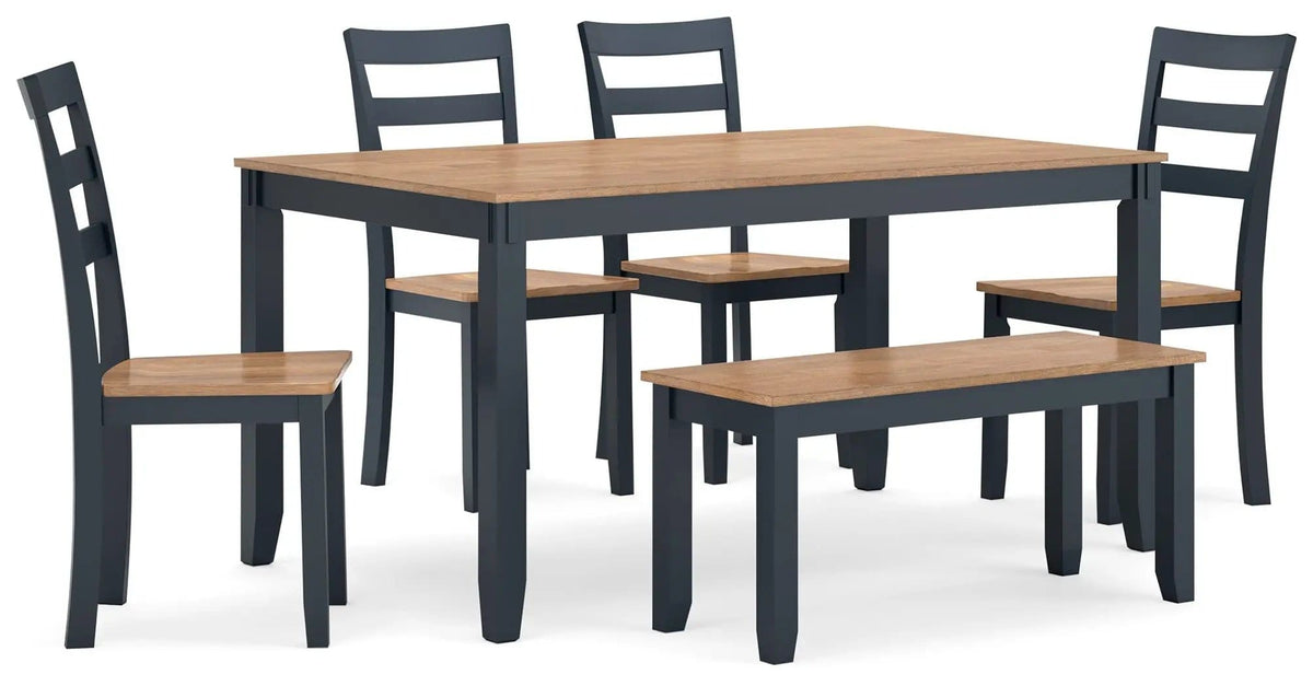 Gesthaven Dining Room Table Set | 3 Pieces | Wood | Dining Room