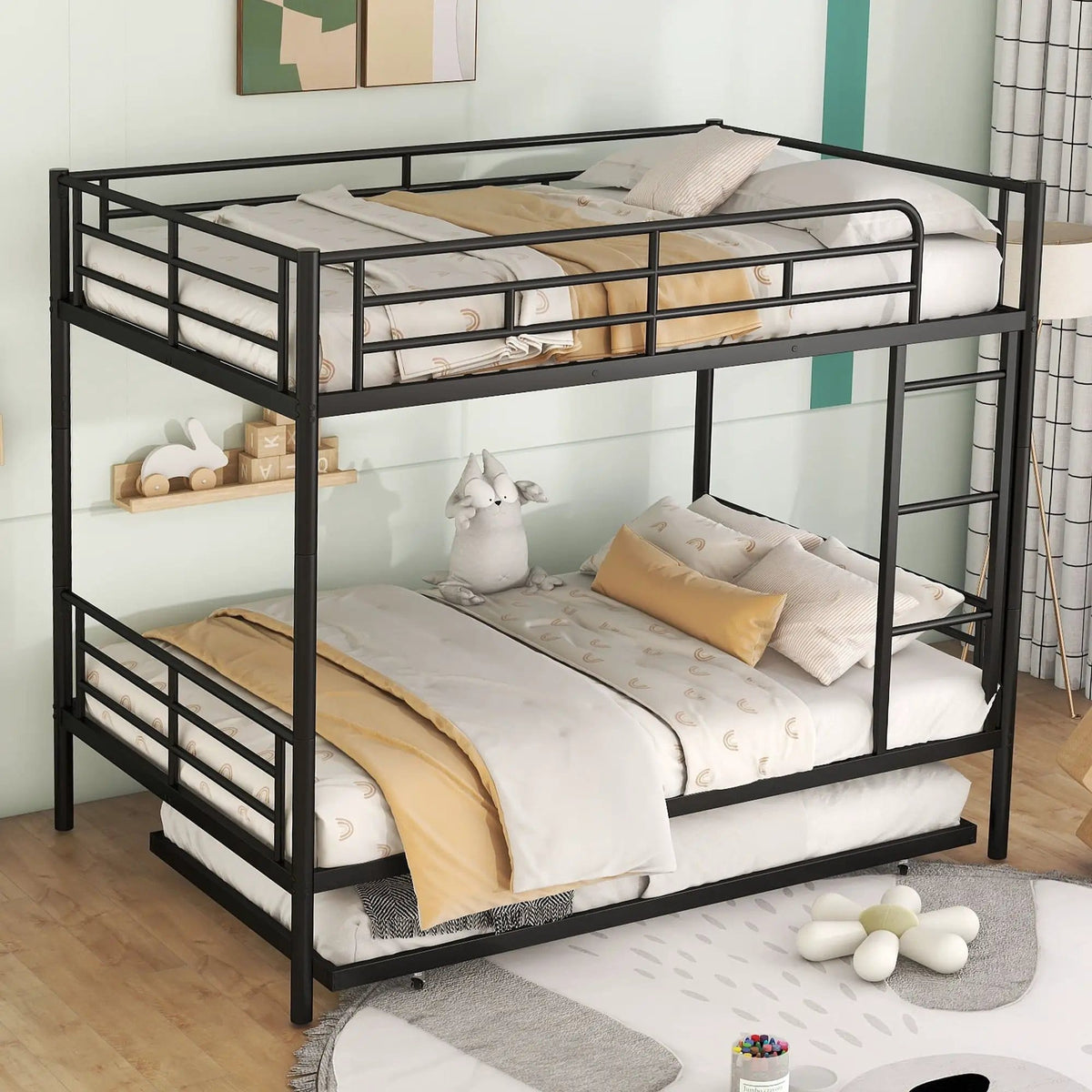 Steel Construction Bunk Bed | 4 Pieces | Steel | Bedroom