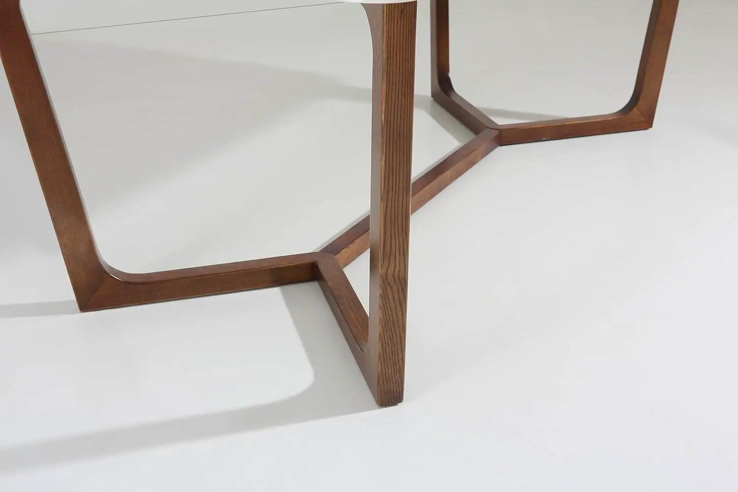 Adelaide Calacatta Quartz Dining Table Walnut Base from PriceLows™