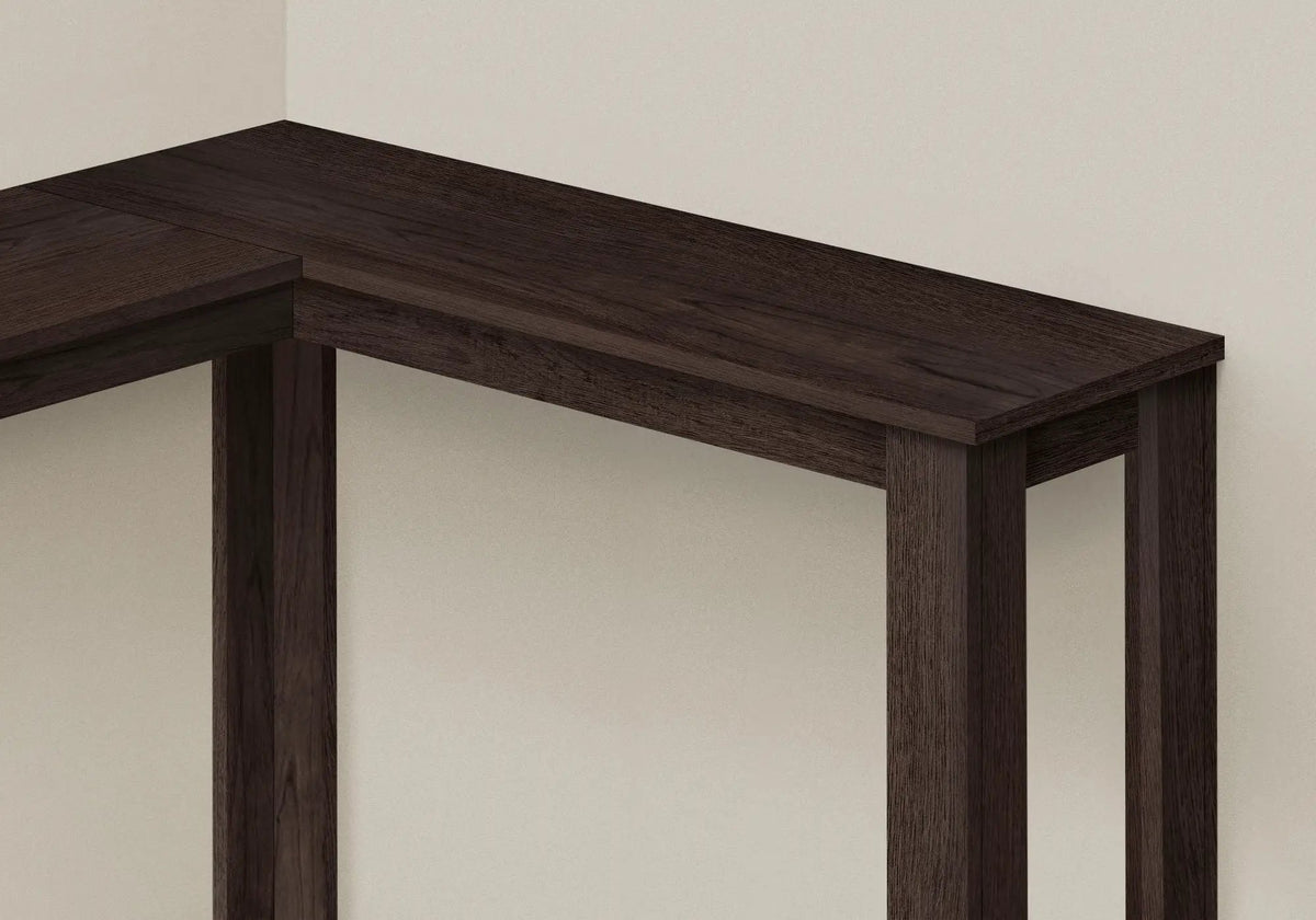 Corner Console Table | Unique Corner Design | Two-Tier Panel Construction | Hallway Use