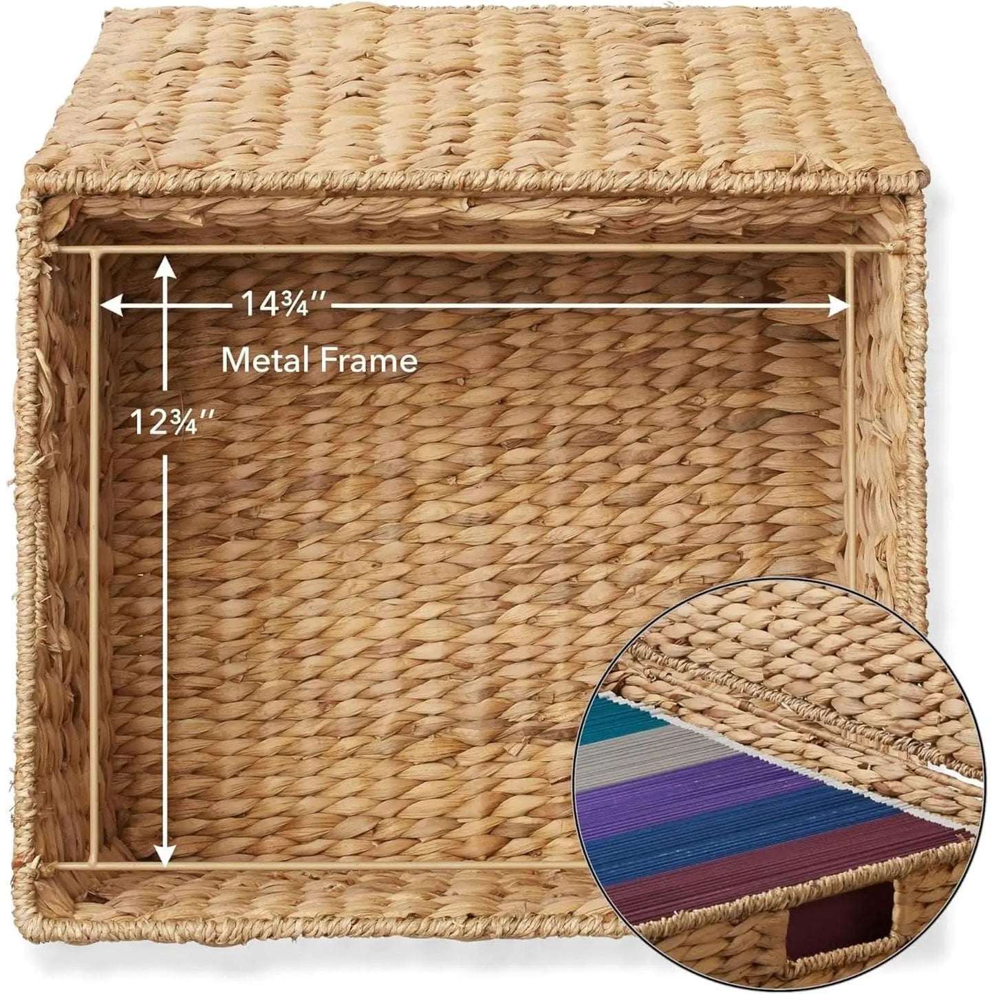 Rolling File Cabinet With Hanging Folders Natural Hyacinth from PriceLows™