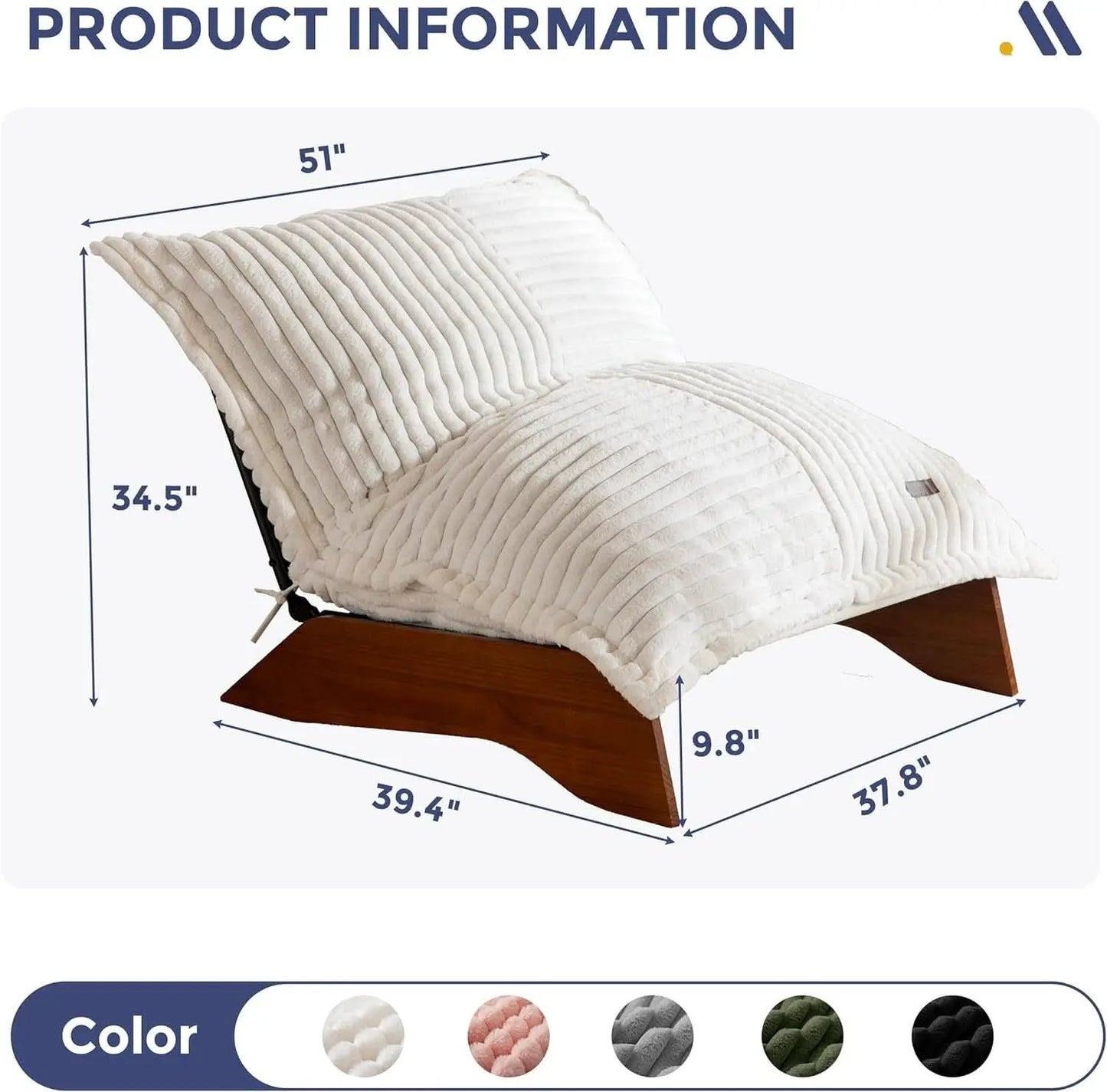 Beige Upholstered Living Room Chair Adjustable Backrest from PriceLows™