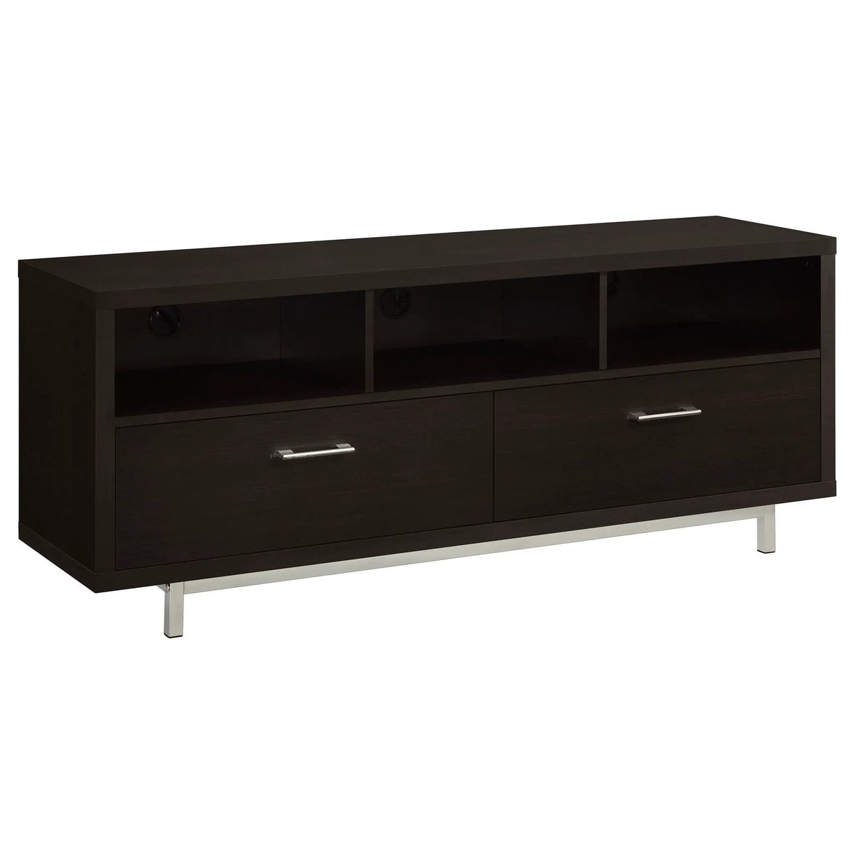 Casey 2-drawer Engineered Wood 60-inch TV Stand | 60 x 15.5 x 23.5 in | Engineered Wood | Cappuccino