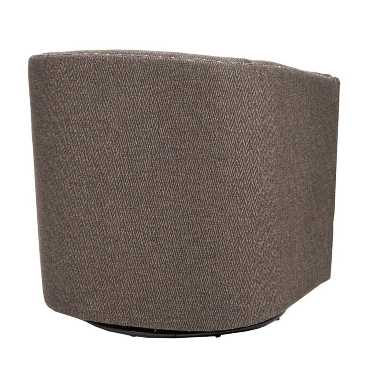 Swivel Chair With 360 Degree Rotation | Silver Nailhead Accents | Metal Base | High-Density Foam Cushion