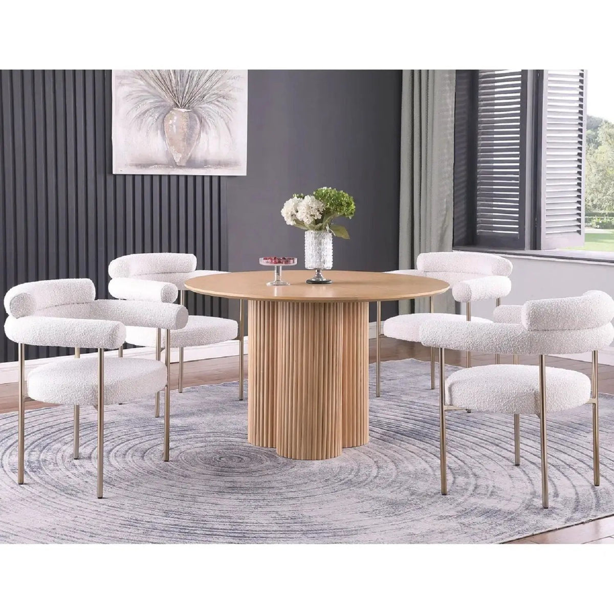 Dining Chairs | Armrests | Fabric Upholstery | Set Of 2