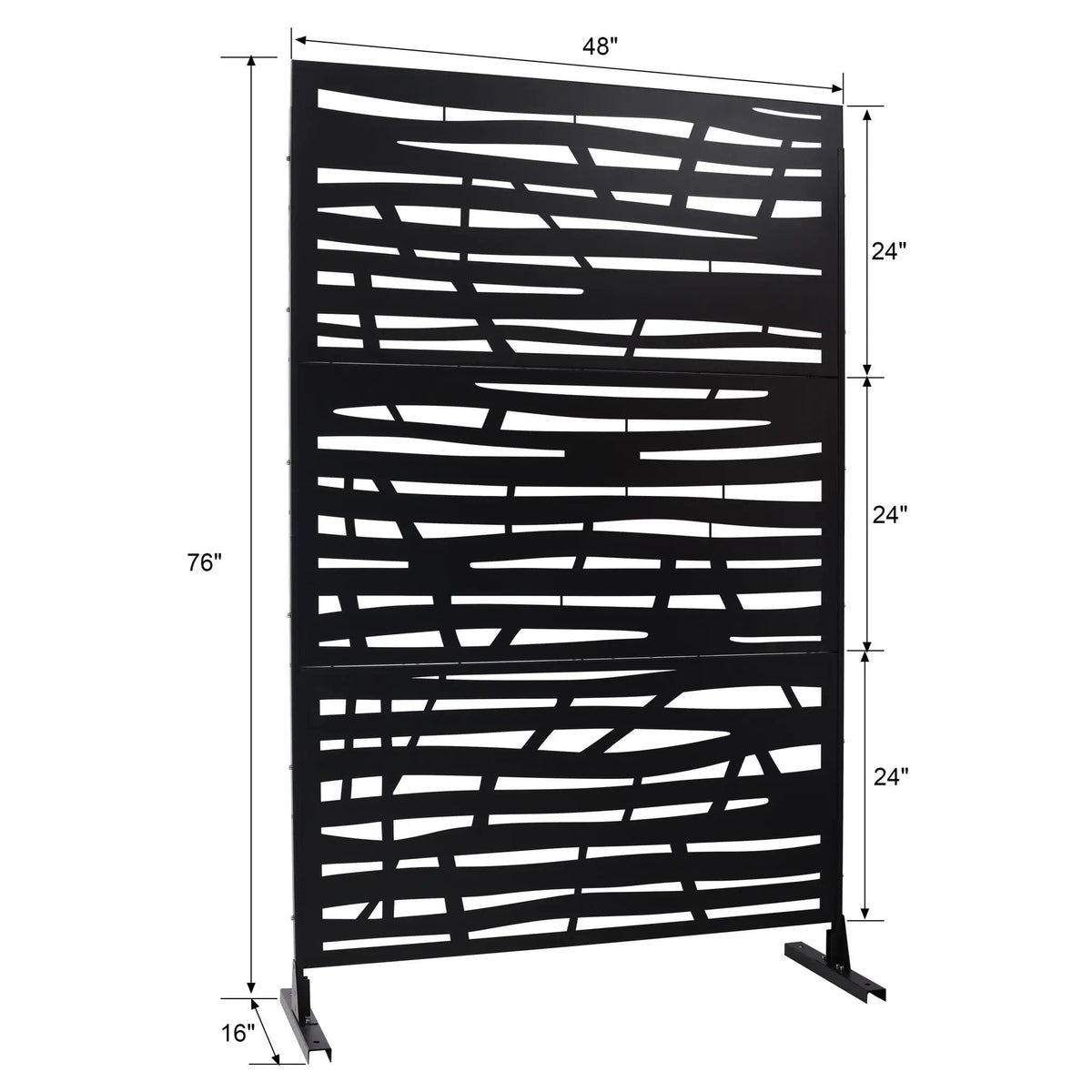 Metal Privacy Screen | Heavy Duty Room Divider | Indoor Outdoor Use