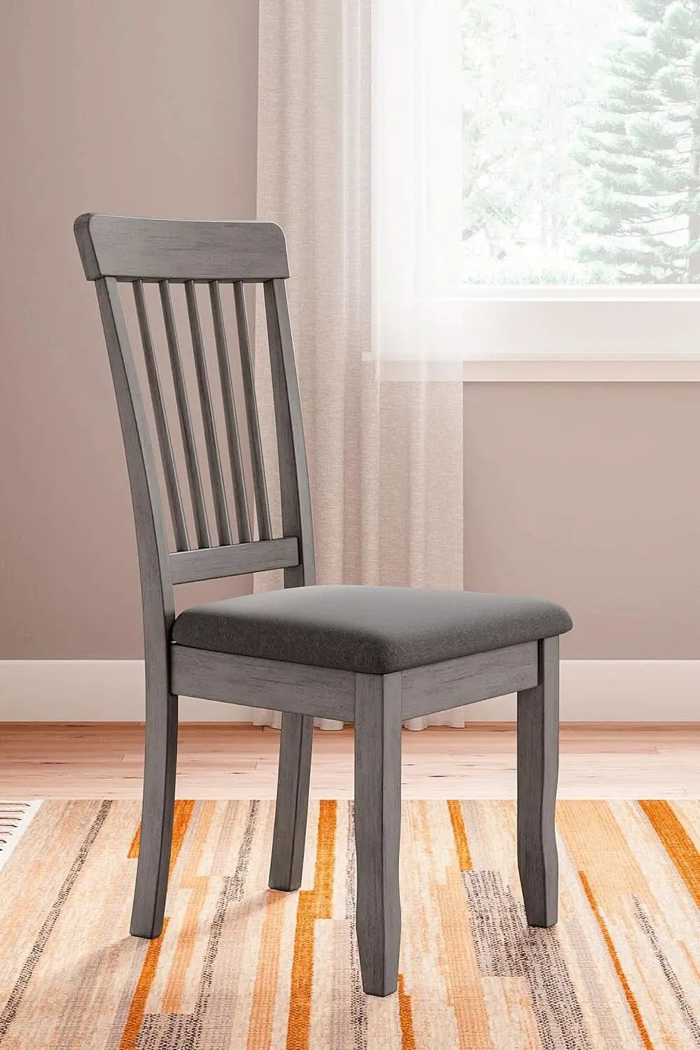 Shullden Gray Spindle Back Dining Chairs Set Of 2 from PriceLows™