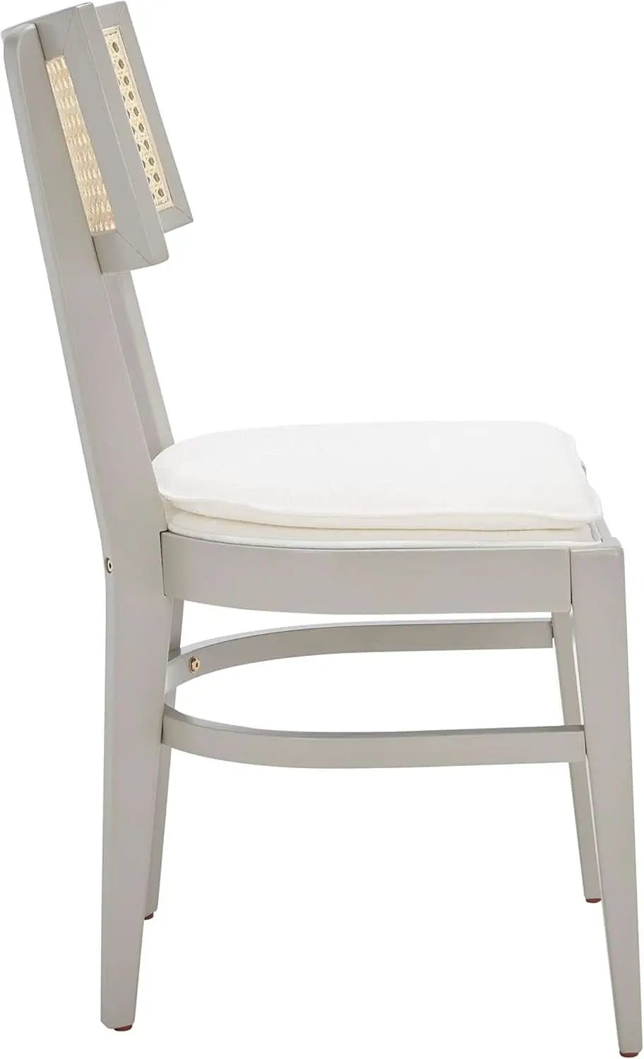 Coastal Grey Cane Seat Cushion Dining Chair For Kitchen from PriceLows™