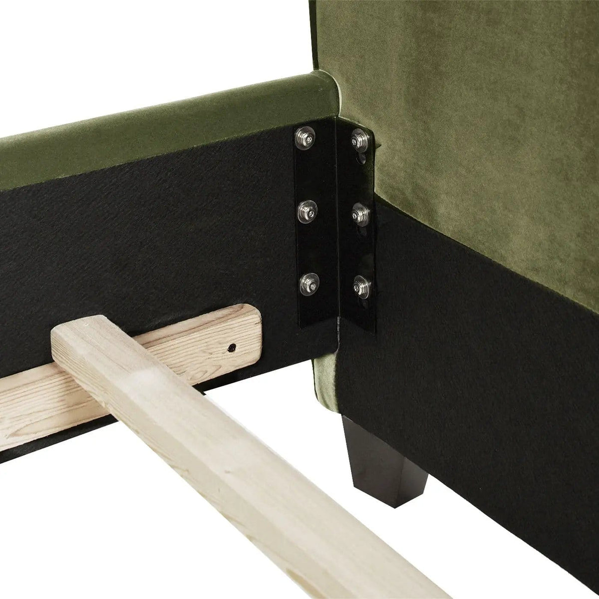 Marcella Upholstered Shelter Headboard Bed | 5 Pieces | Fabric & Iron | Bedroom