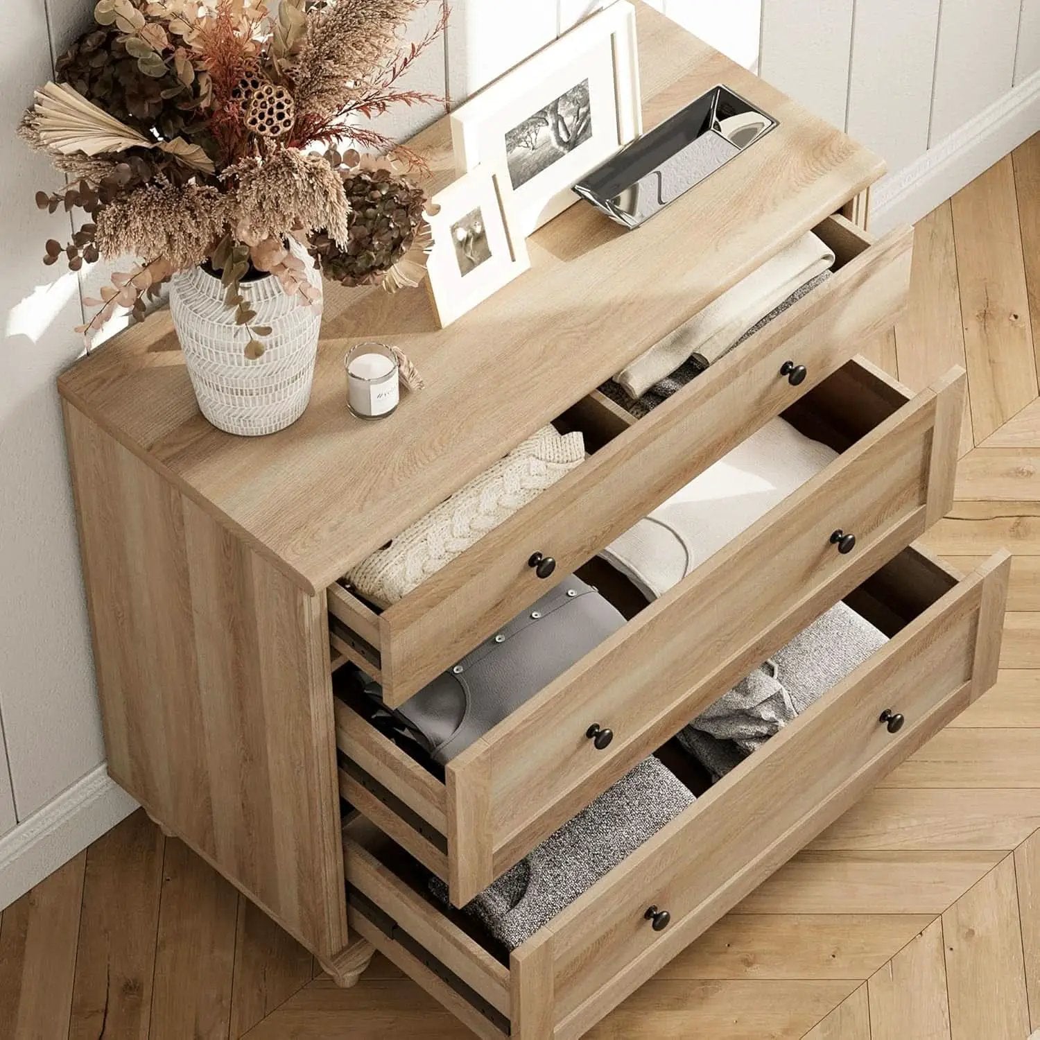Oakwood Finish 56-Inch Executive Desk With USB Charging from PriceLows™