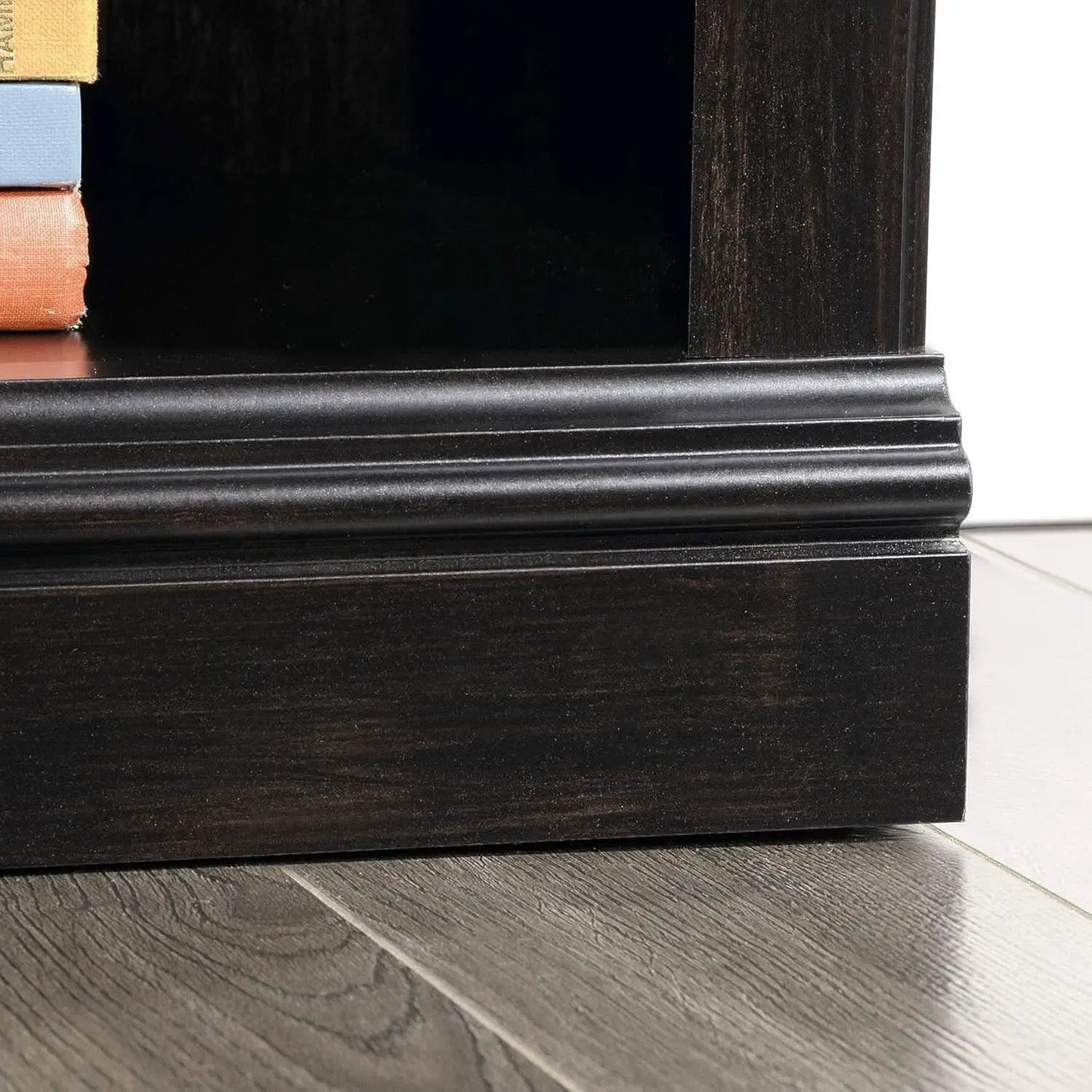 Three Tier Wooden Book Shelf Estate Black with Adjustable Shelves Multipurpose Bookshelf for Home Office And Living Room from PriceLows™