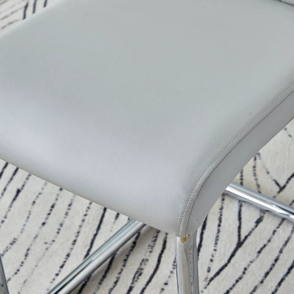 Modern Dining Chairs | Padded Seat | Metal Legs | Anti-Slip Footpads