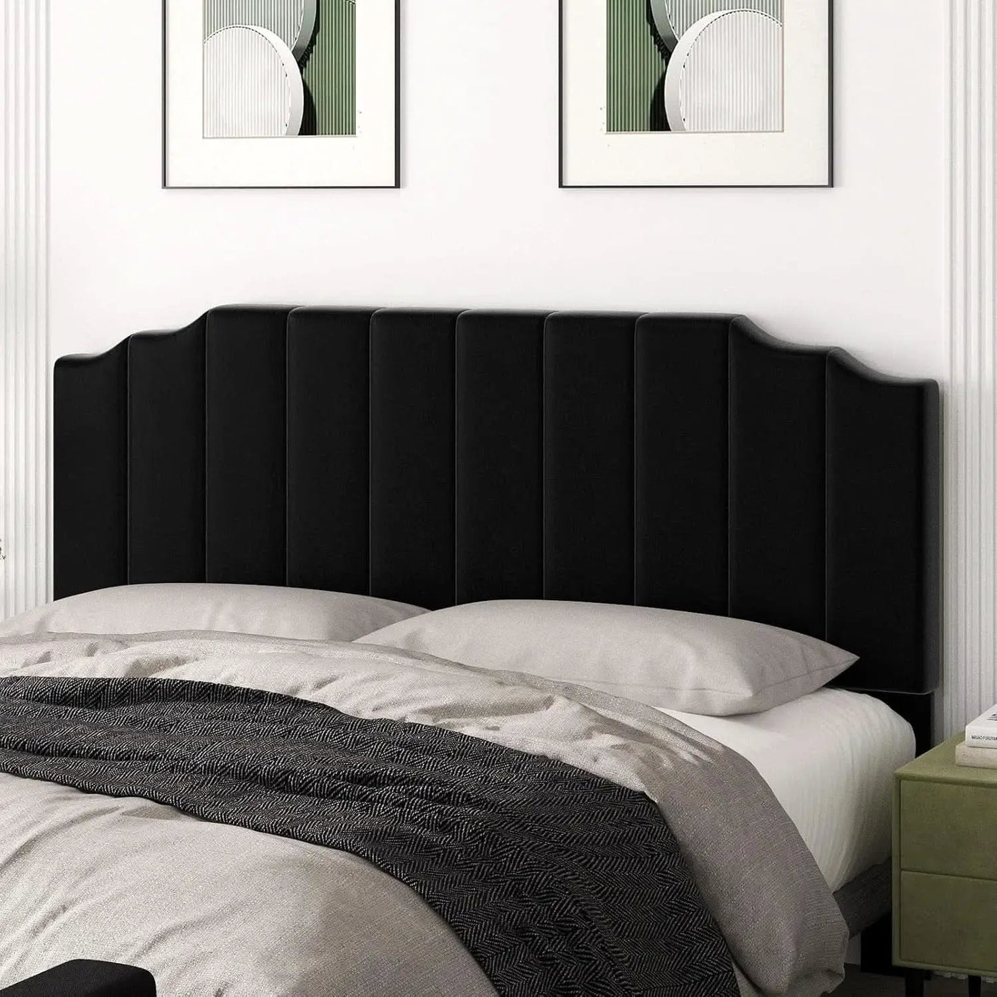 Velvet King Size Wall Mounted Headboard for Adjustable Beds from PriceLows™