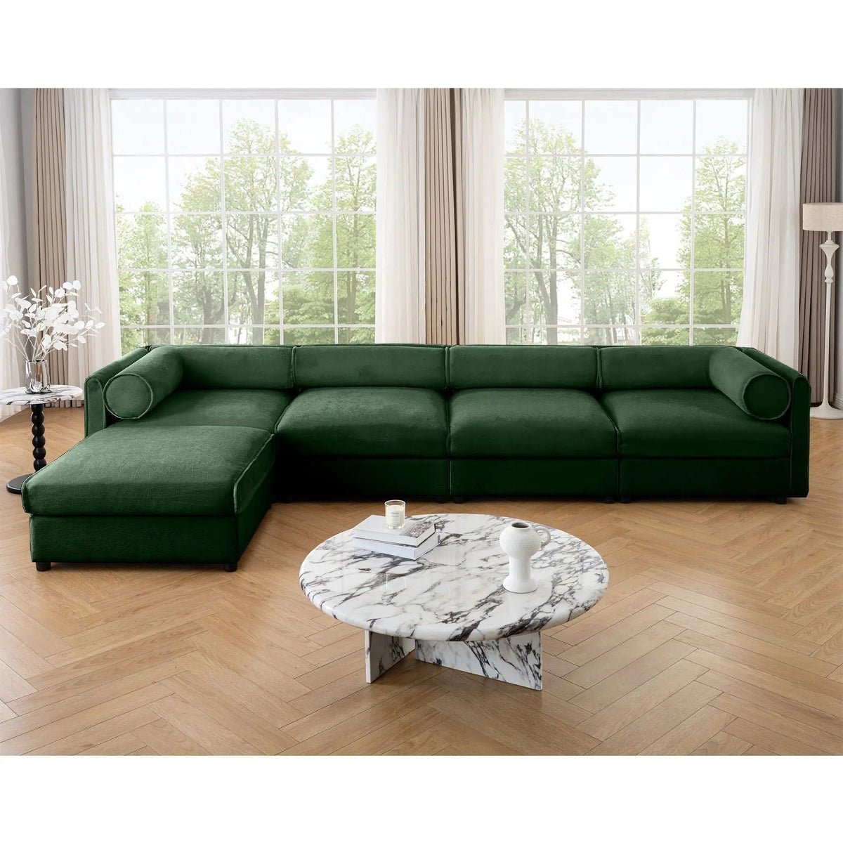 Contemporary Elegant Sofa With Storage And Ottoman 2 Piece Living Room Set | 2 Piece Living Room Set | Living Room Furniture | Living Room