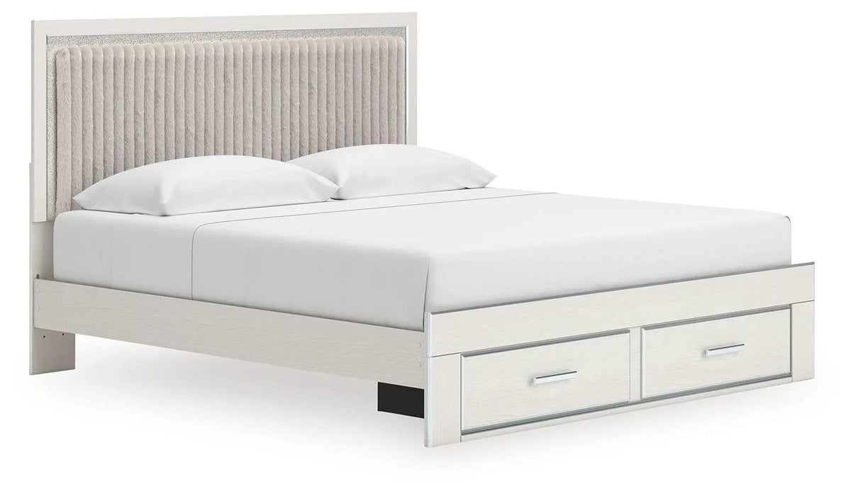 Zuraleus Upholstered Panel Platform Storage Bed | 4 Pieces | Bedroom Furniture | Bedroom