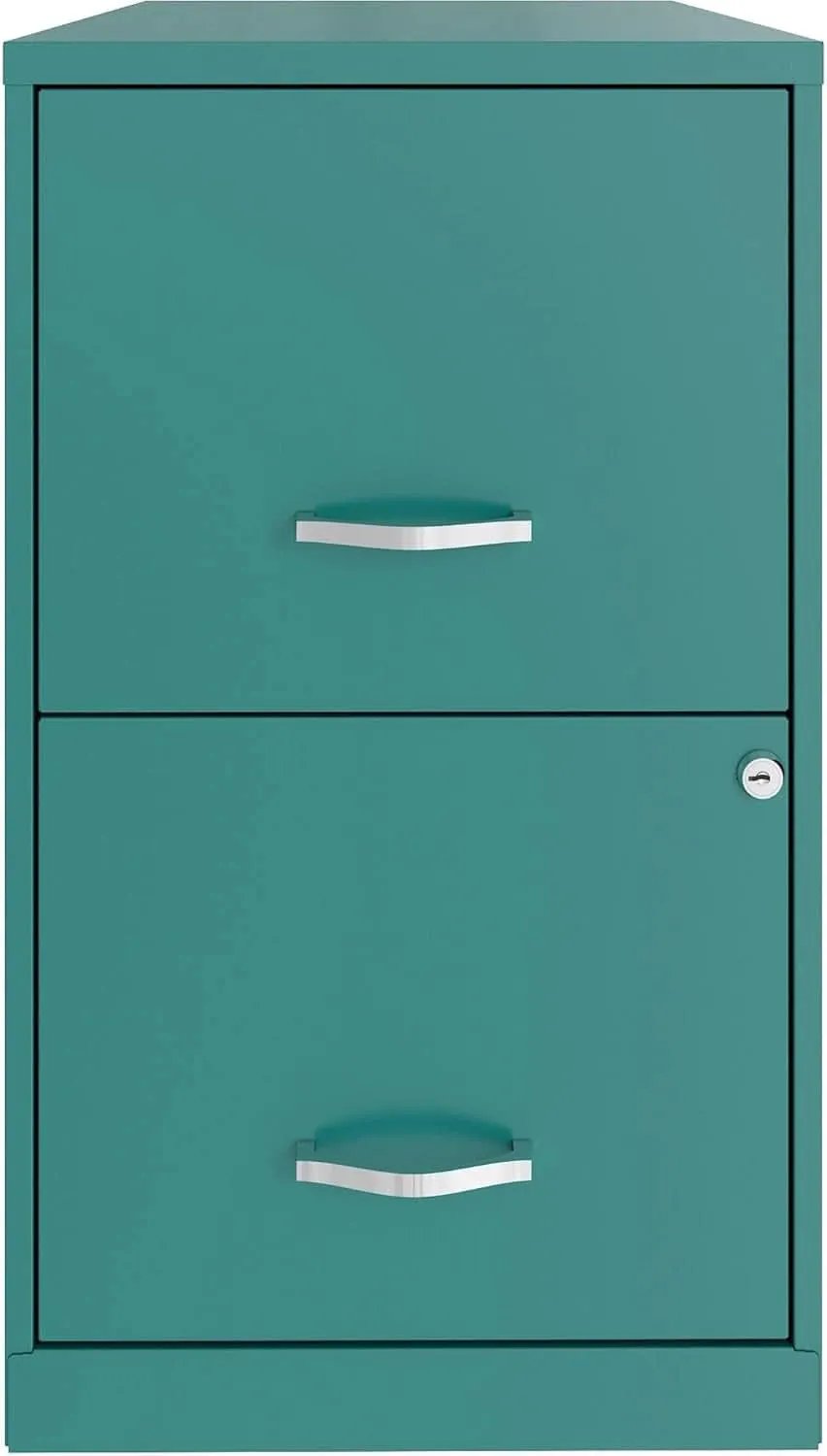 Teal 2-Drawer File Cabinet With Smooth-Glide Drawers, 14.2 Inch Width, 18 Inch Depth, 24.5 Inch Height, Steel from PriceLows™