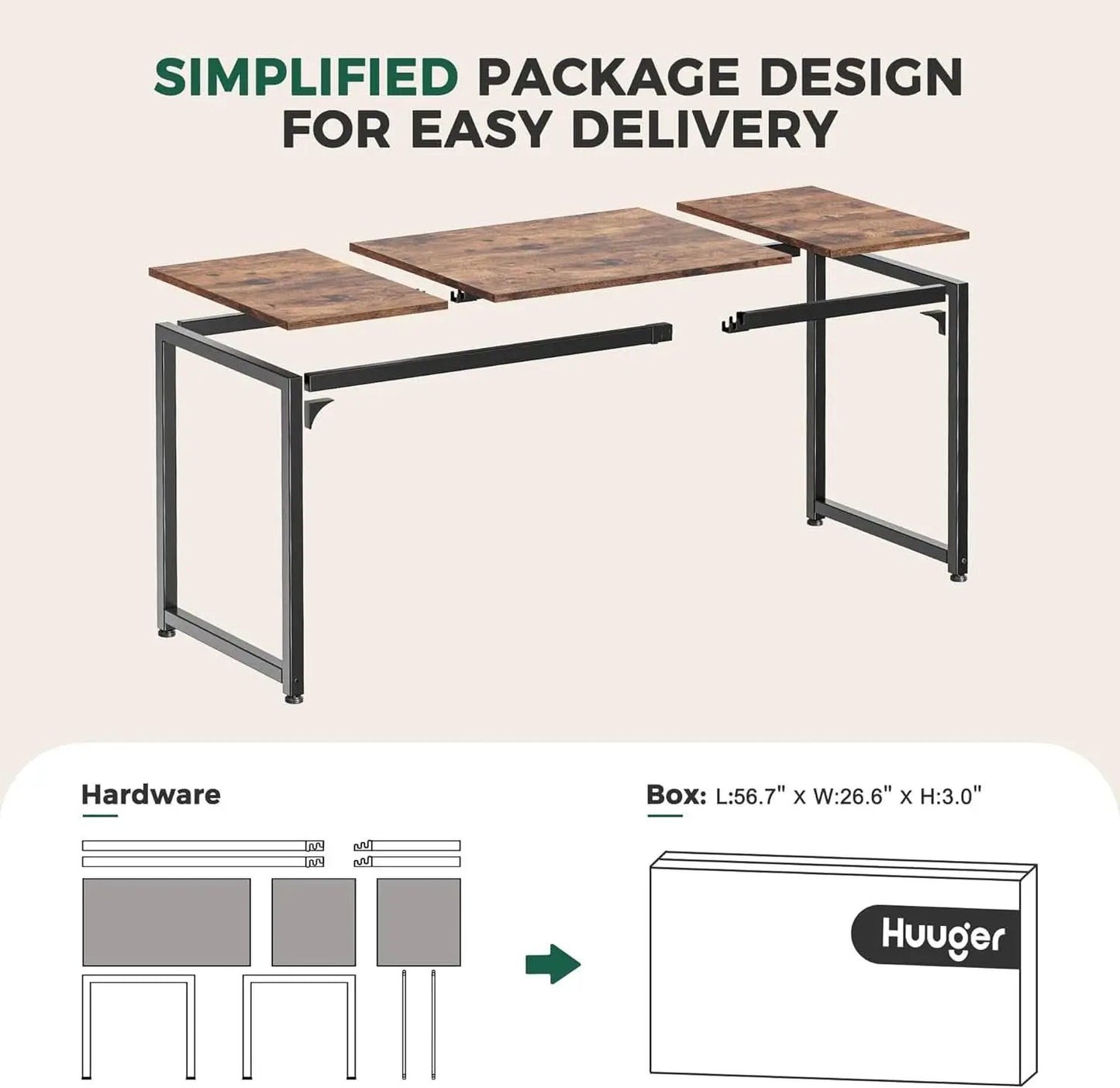 Rustic Brown 80 Inch Computer Desk For Home Office from PriceLows™
