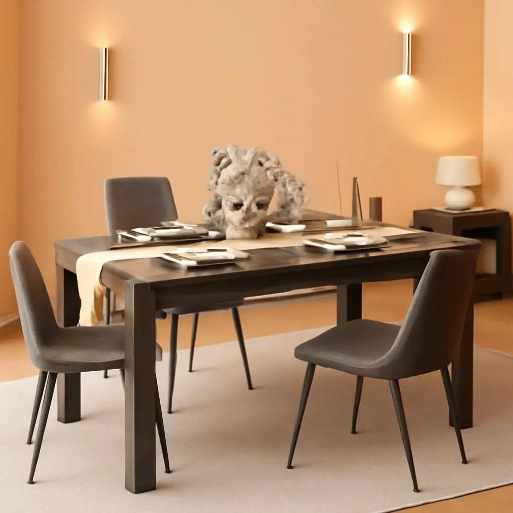 63 Inch Wood Dining Table For 4 To 6 People Grey Ideal For Dining Room from PriceLows™