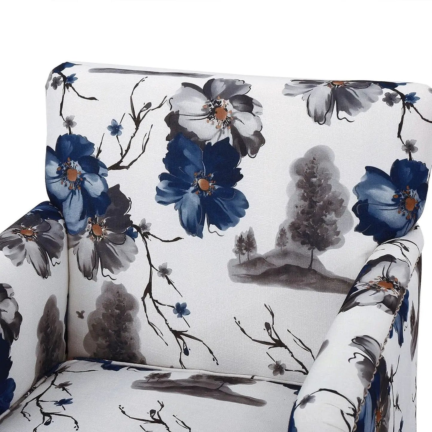 Boaz Floral Print Fabric Club Chair 32 Inch Depth Polyester from PriceLows™