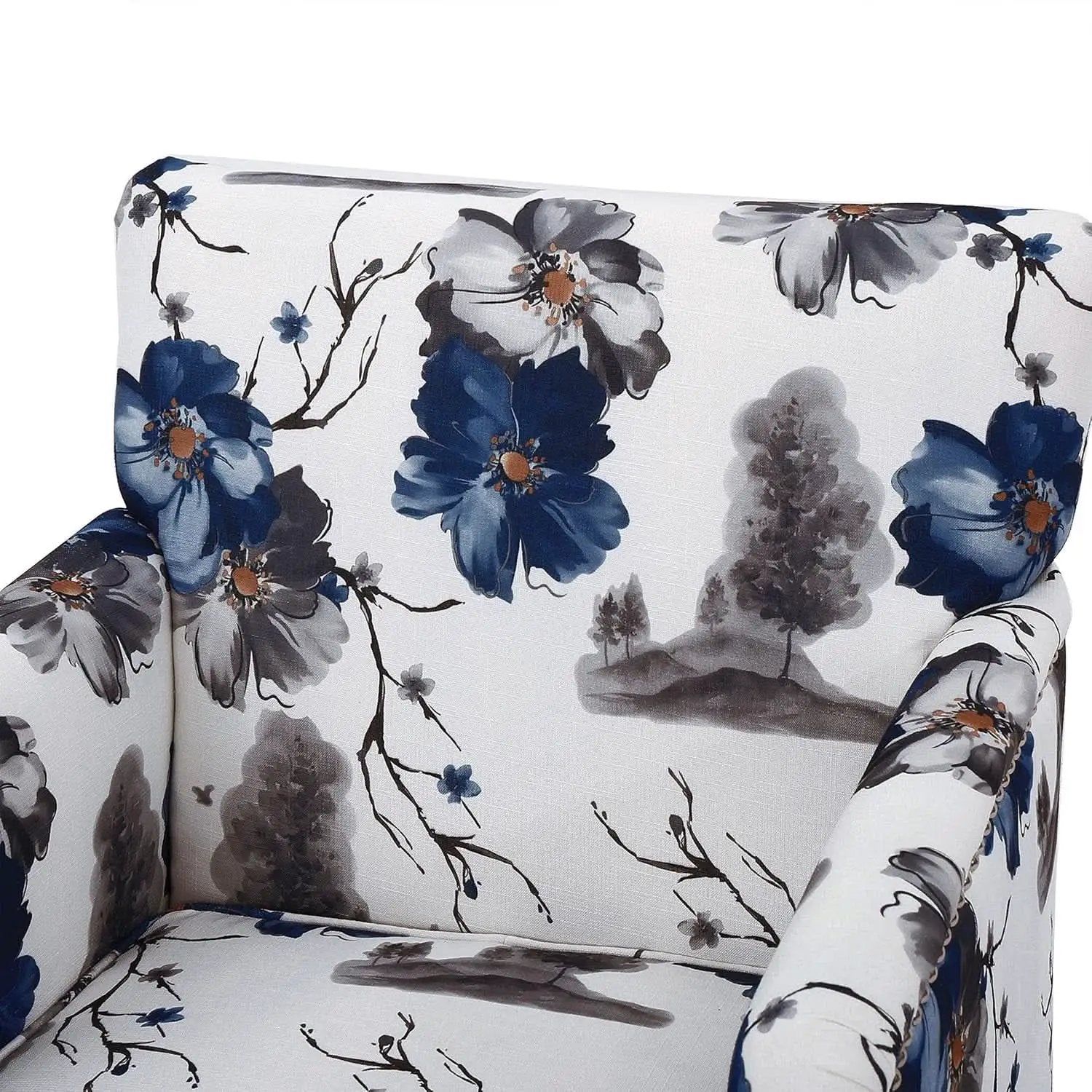 Boaz Floral Print Fabric Club Chair 32 Inch Depth Polyester from PriceLows™
