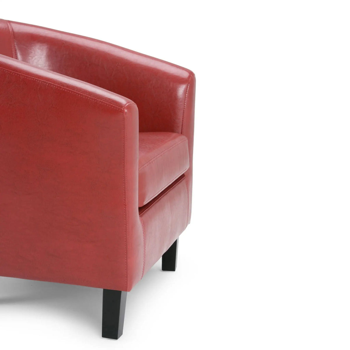 Austin Transitional Tub Chair | Curved Back | Top Stitching Detail | Kiln-Dried Wood Frame