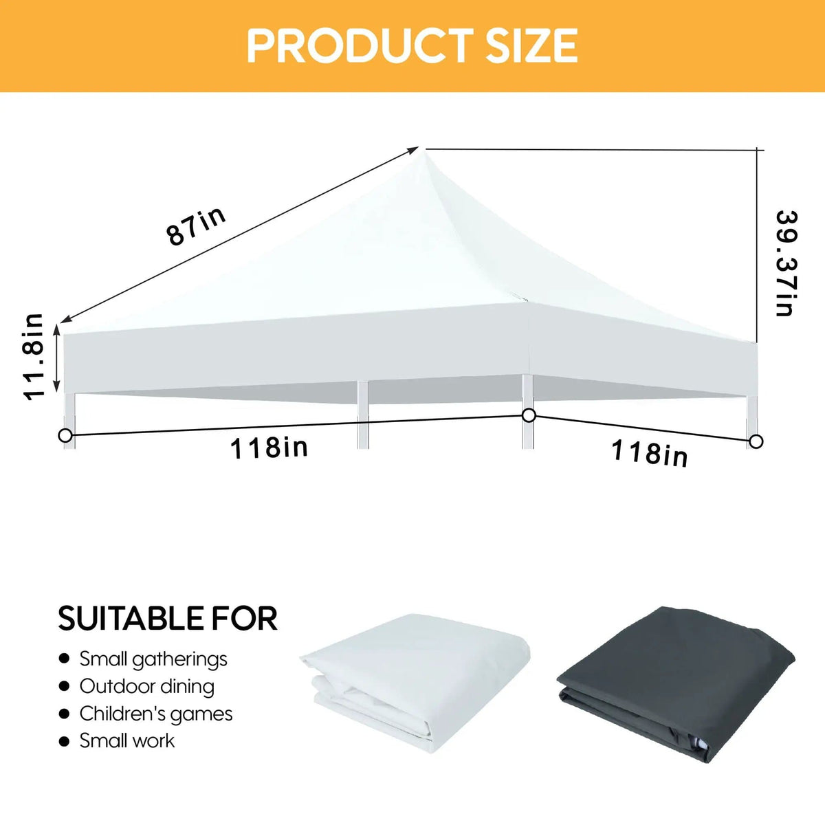 Canopy Replacement Top With 4 Pack W8 Bags, Pop Up Tent Cover Only, Frame Not | Umbrella & Canopy | Fabric | Home