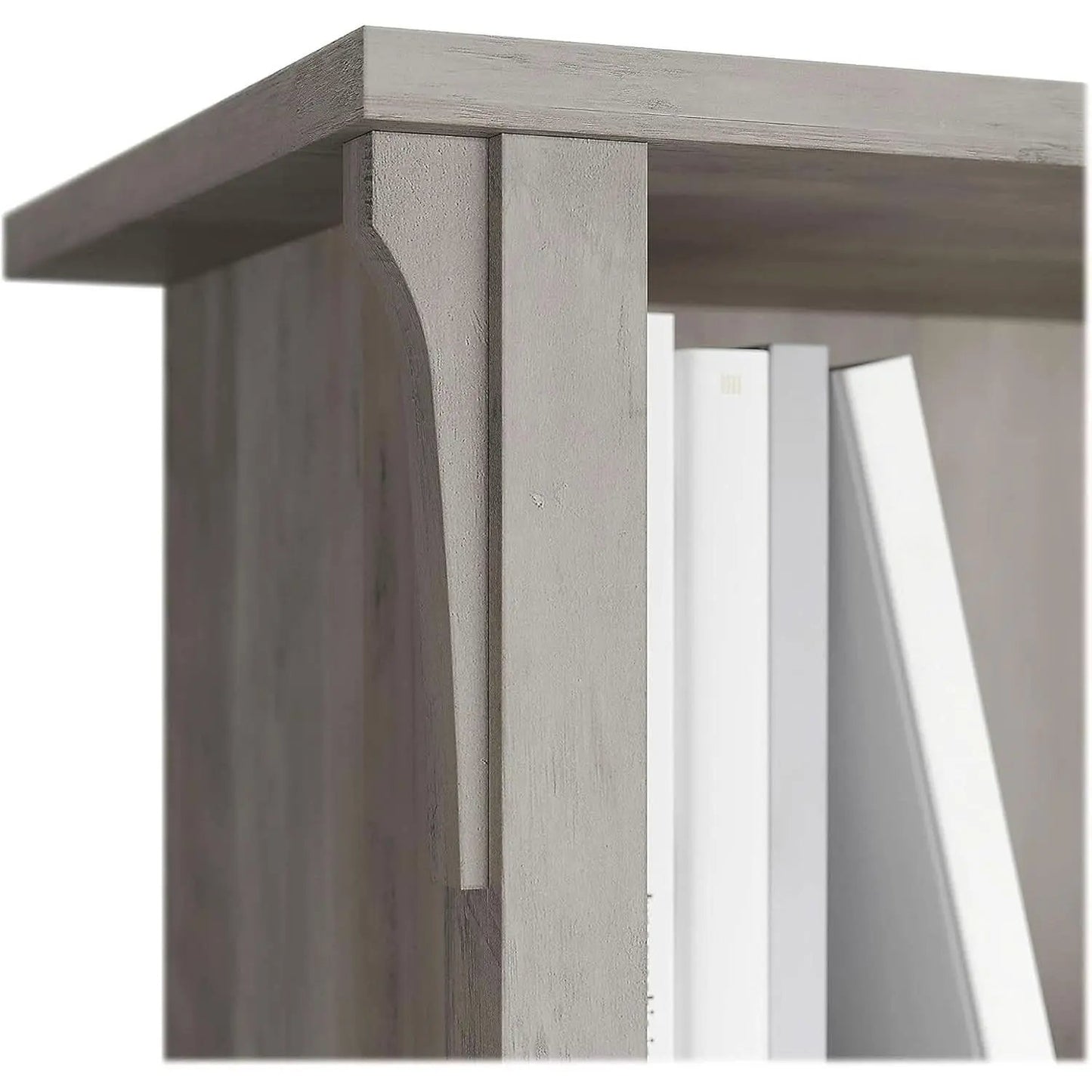 Salinas 63 Inch High Bookcase Driftwood Gray Modern from PriceLows™
