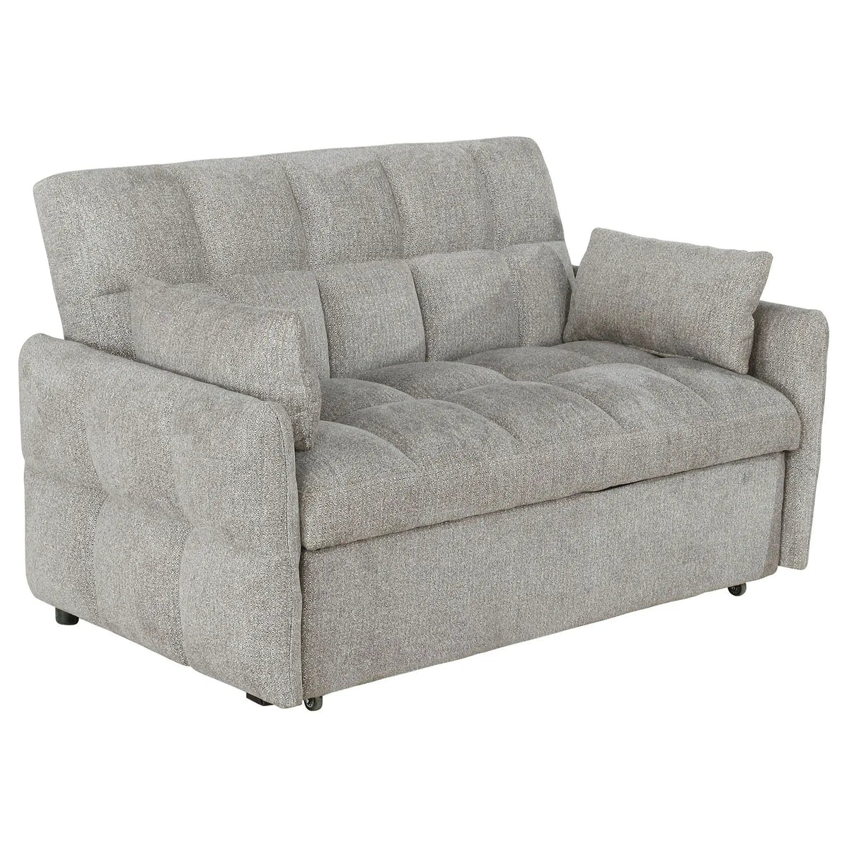 Cotswold Upholstered Convertible Sleeper Sofa Bed Light | 59 x 32.25 x 36 in | Chenille | Grey