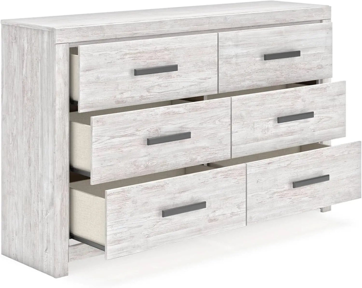 Cayboni Vintage 6 Drawer Dresser With Safety Stop White from PriceLows™
