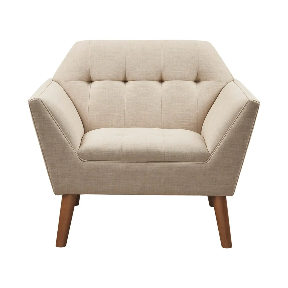 Modern Lounge Chair | Button Tufting | Mid-Century Design | Comfortable Armrests