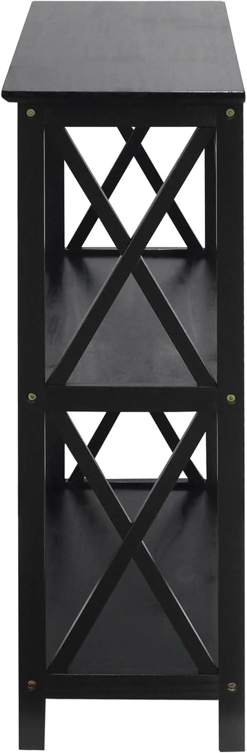 Three Shelf Solid Wood Bookcase For Living Room Storage from PriceLows™