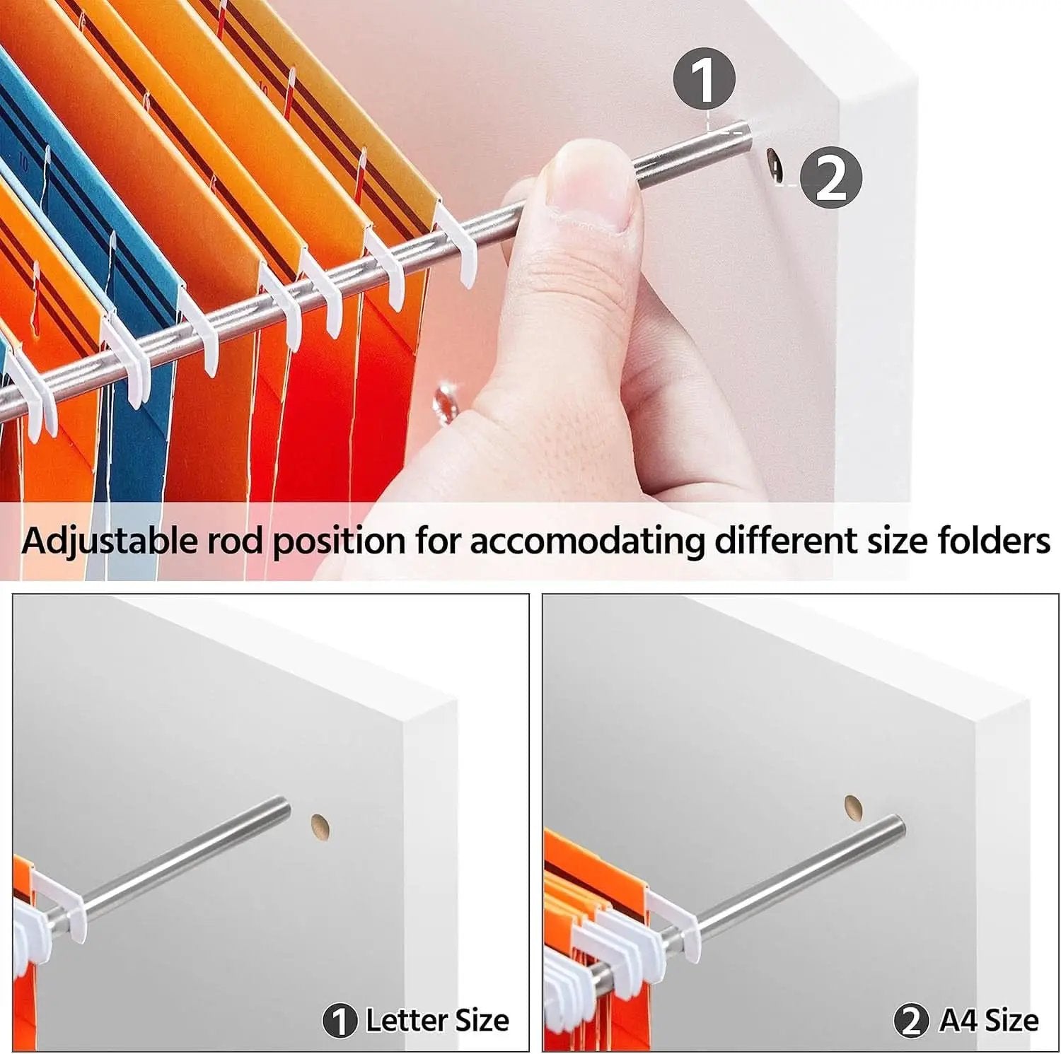 White Vertical File Cabinet With Locking Top Drawer from PriceLows™
