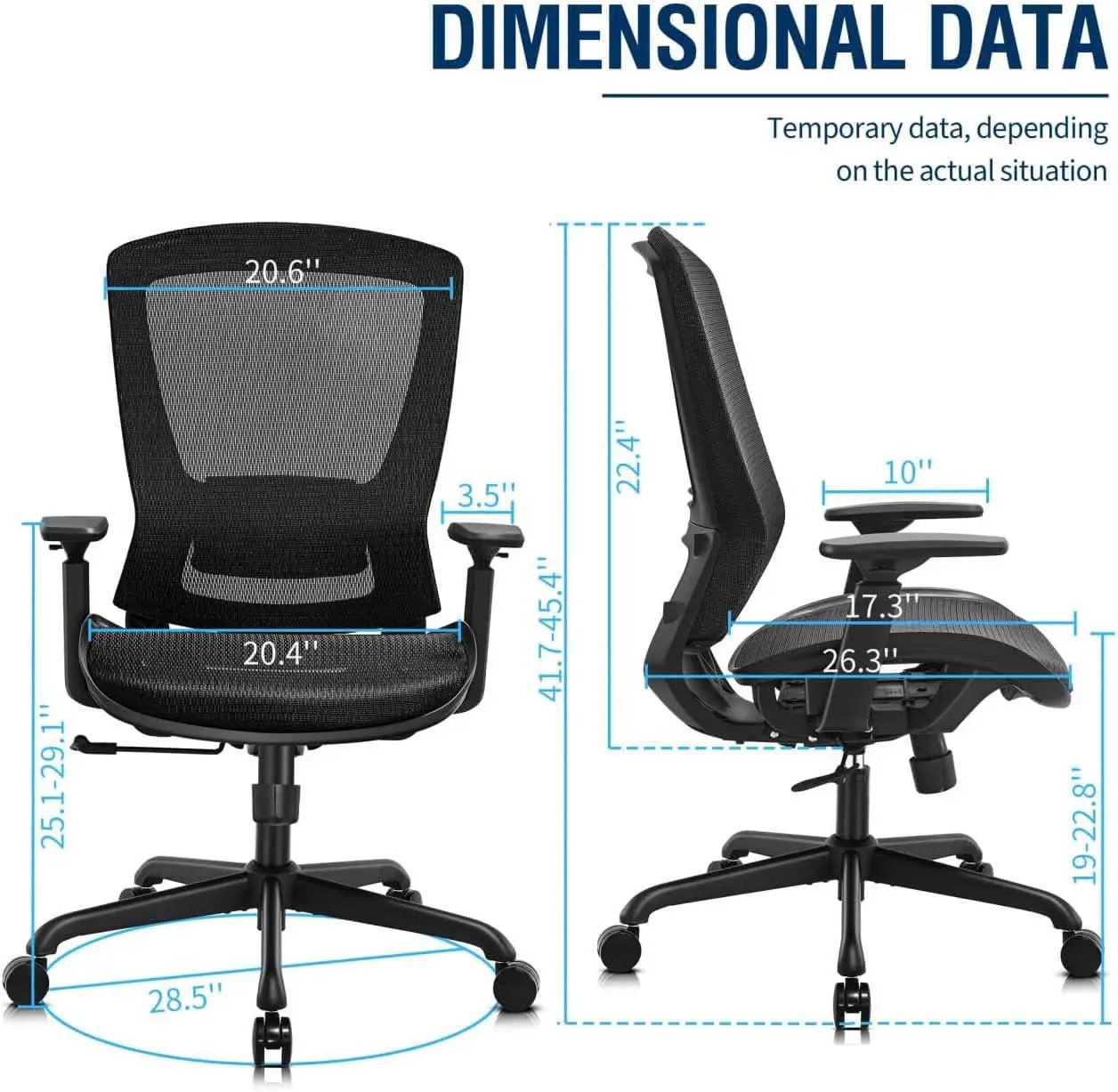 Ergonomic Mesh Office Chair With Adjustable Lumbar Support from PriceLows™