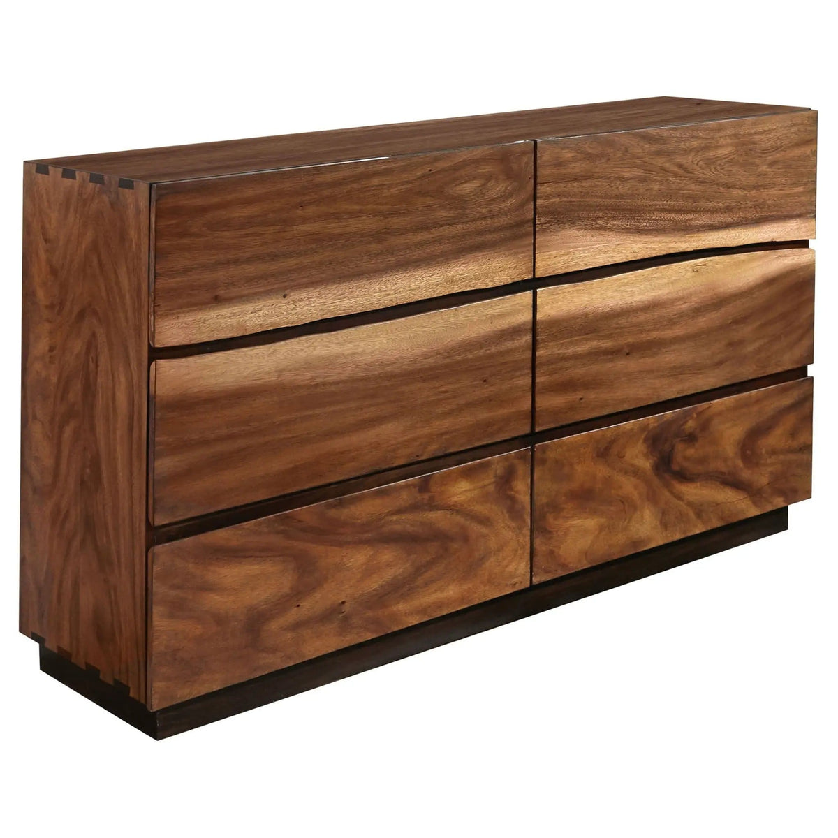 Winslow 6-drawer Dresser Smokey | 64 x 18 x 36.25 in | Walnut & Wood | Walnut