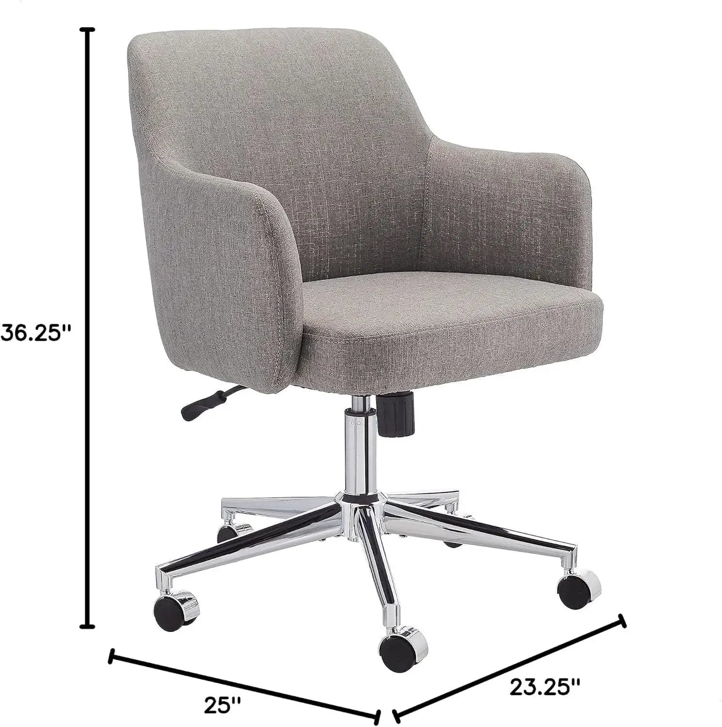 Light Gray Office Chair With 360 Swivel For Modern Home Office from PriceLows™