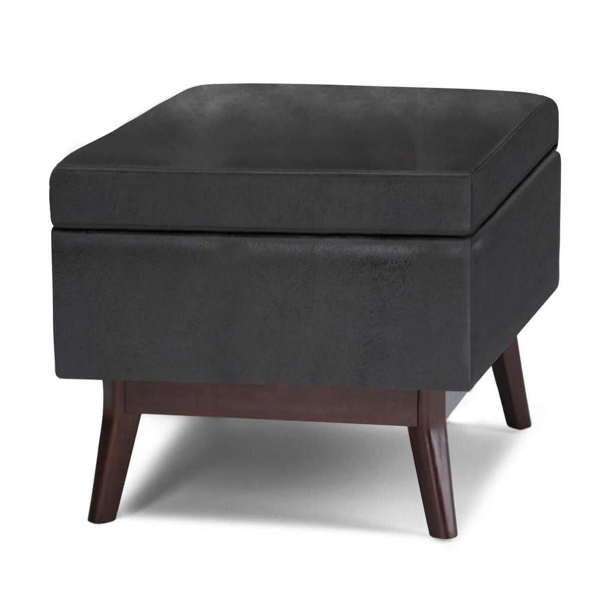 Storage Ottoman | Rectangular Design | Solid Wood Frame | Lift Top