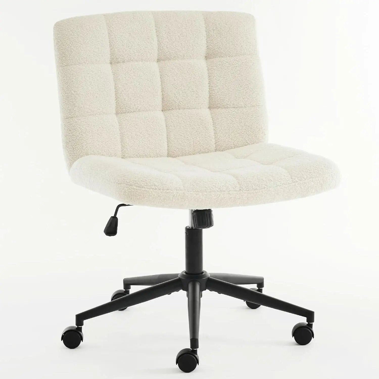 Swivel Faux Fur Armless Desk Chair With Wheels Height Adjustable from PriceLows™