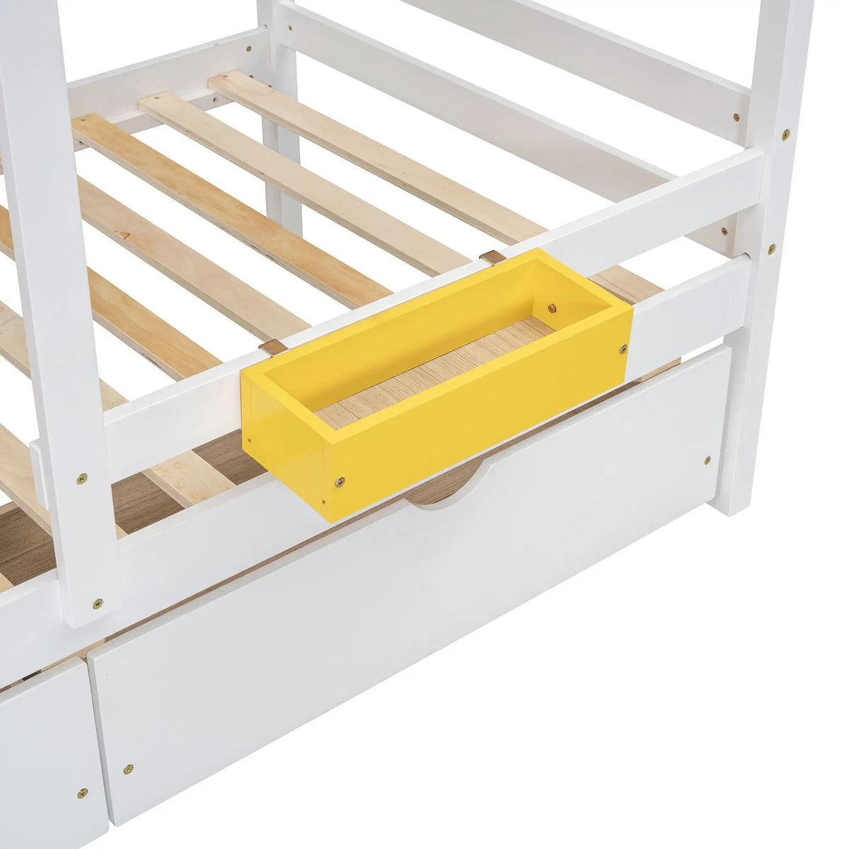 Bunk Bed | Pitched Playhouse Roof | Integrated Storage Drawers
