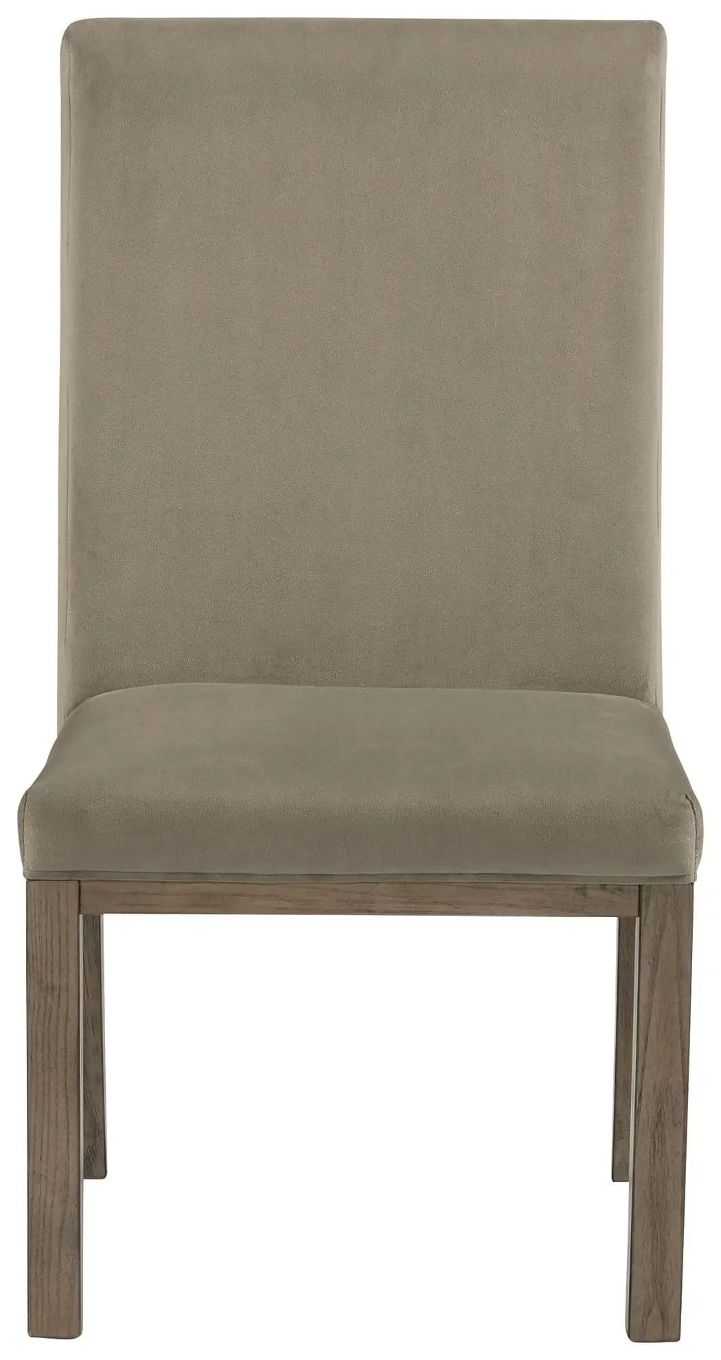 Chrestner Dining UPH Side Chair (Set of 2) | 20.5 x 23.5 x 39.5 in | Dining Room Furniture | Gray / Brown